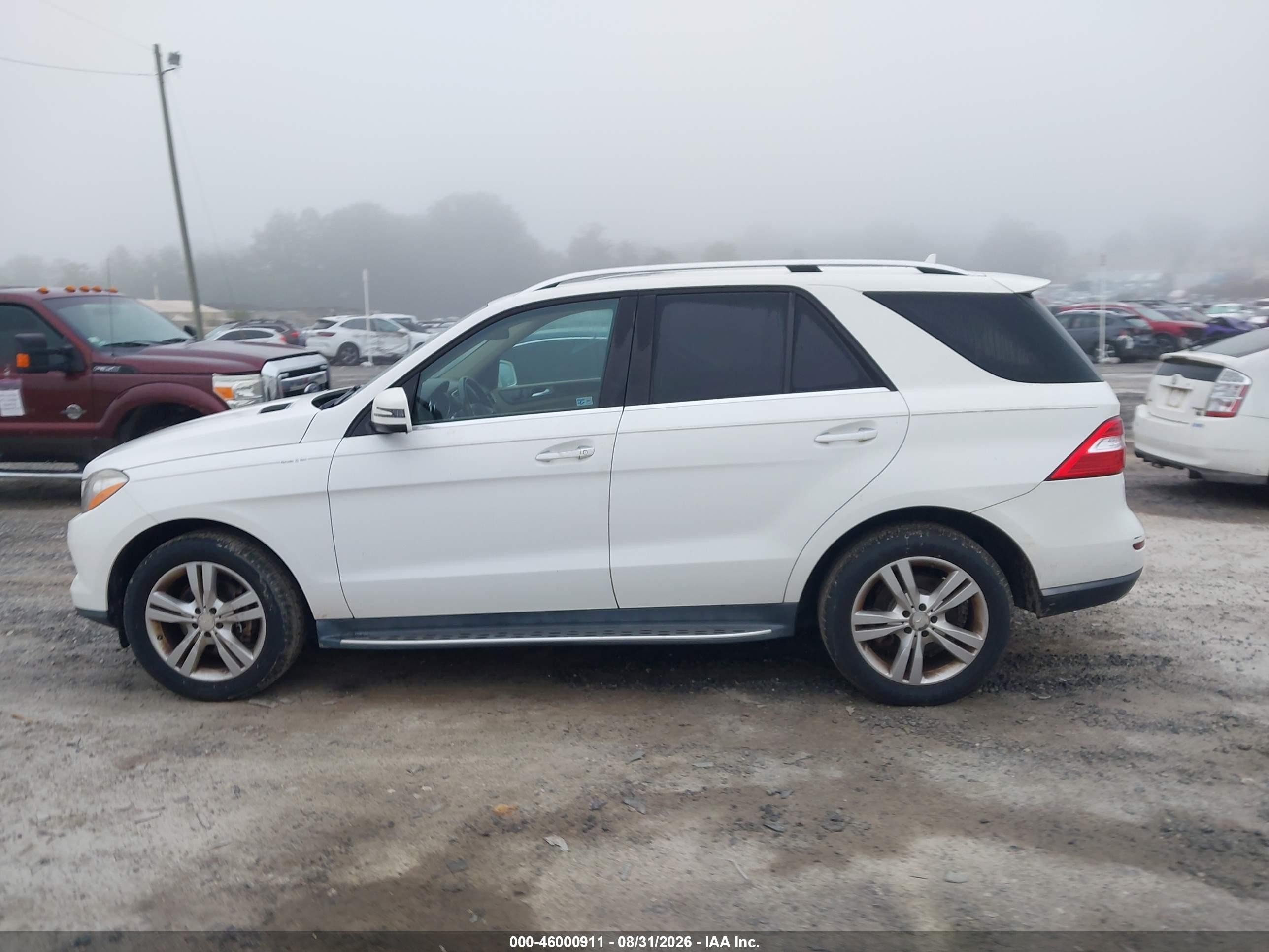 2014 Mercedes-benz Ml 350   Белый vin: 4JGDA5JB1EA322722