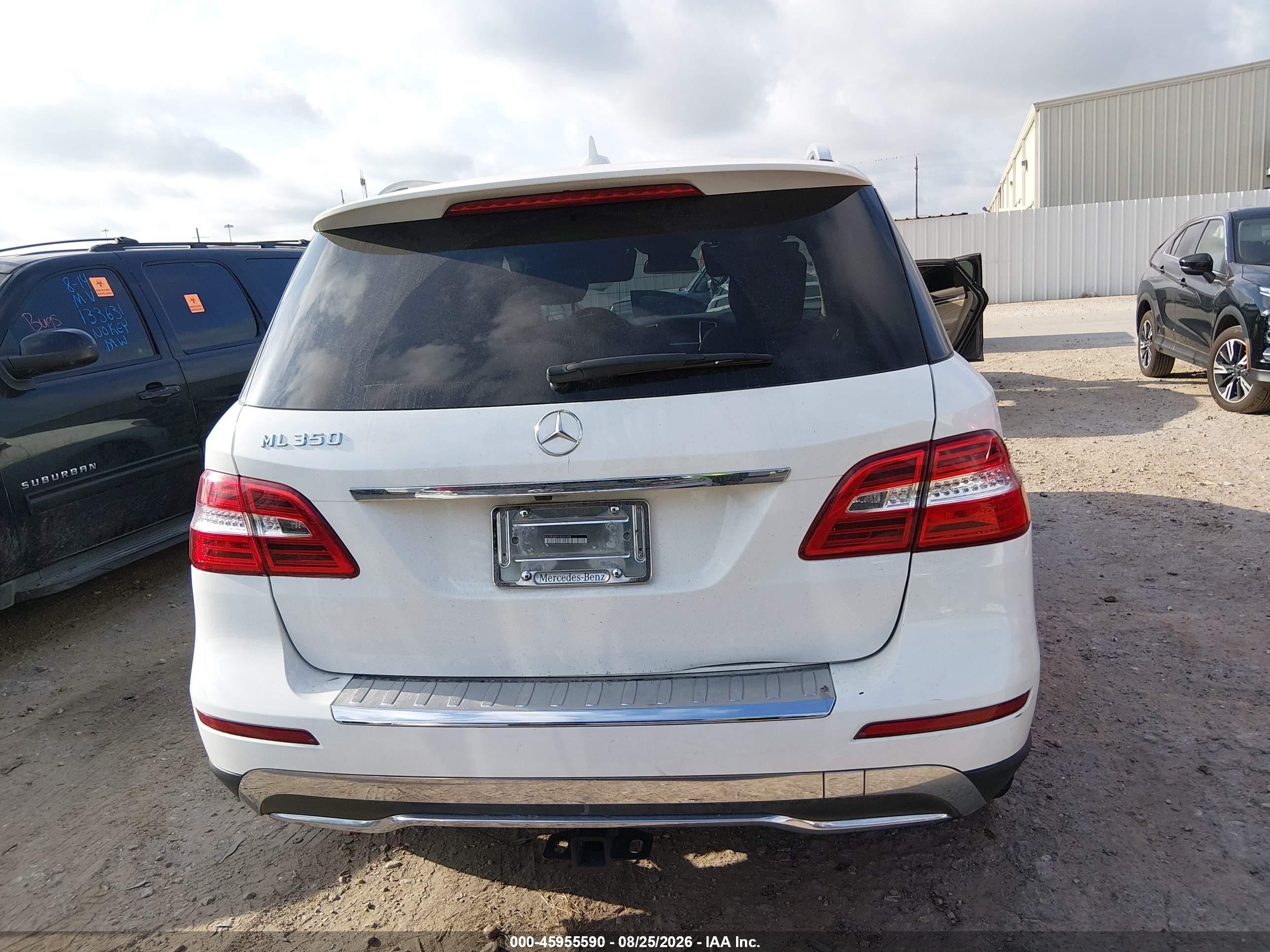 2014 Mercedes-benz Ml 350   White vin: 4JGDA5JB1EA397694