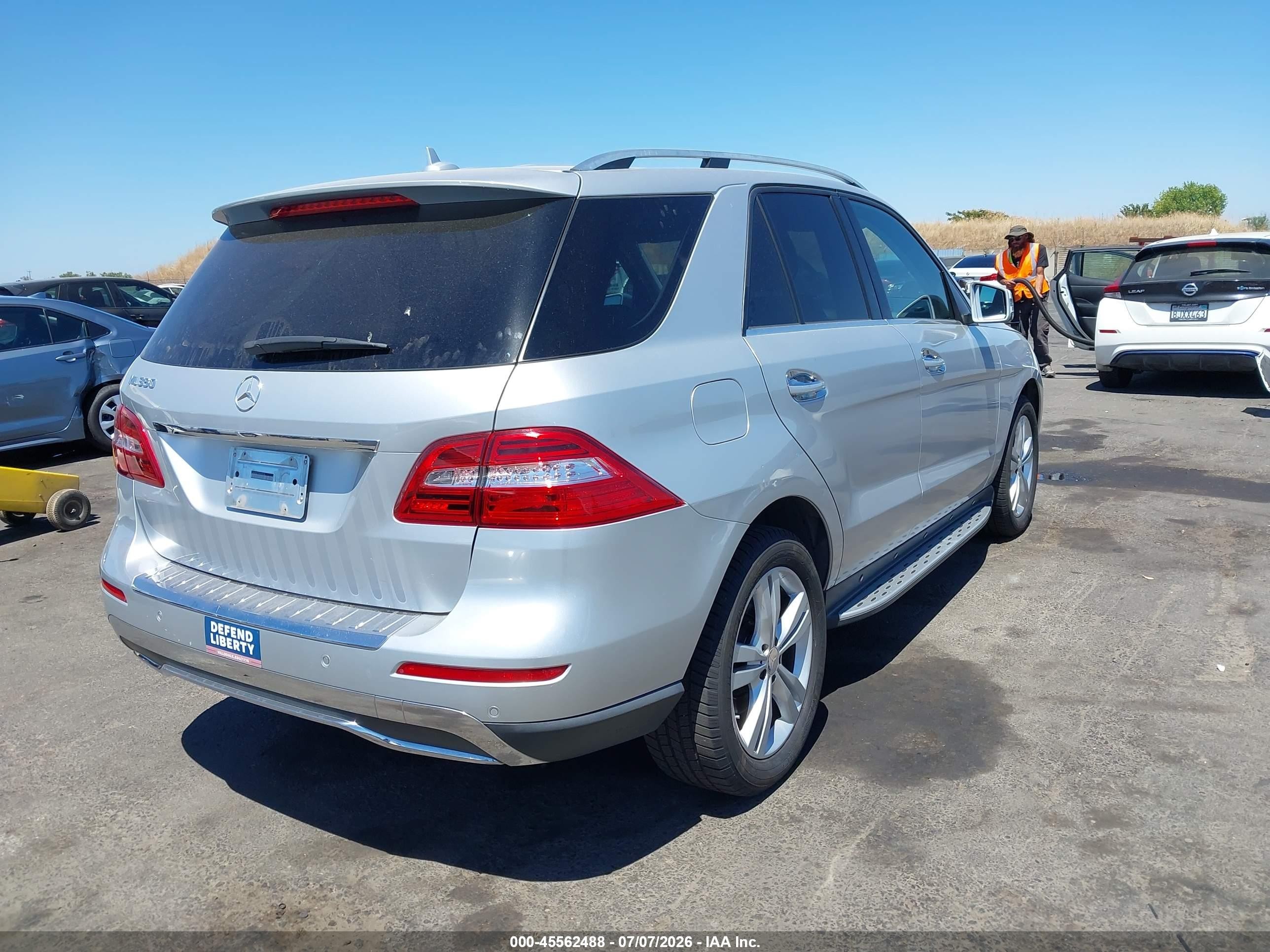 2014 Mercedes-benz Ml 350   Gray vin: 4JGDA5JB1EA403266