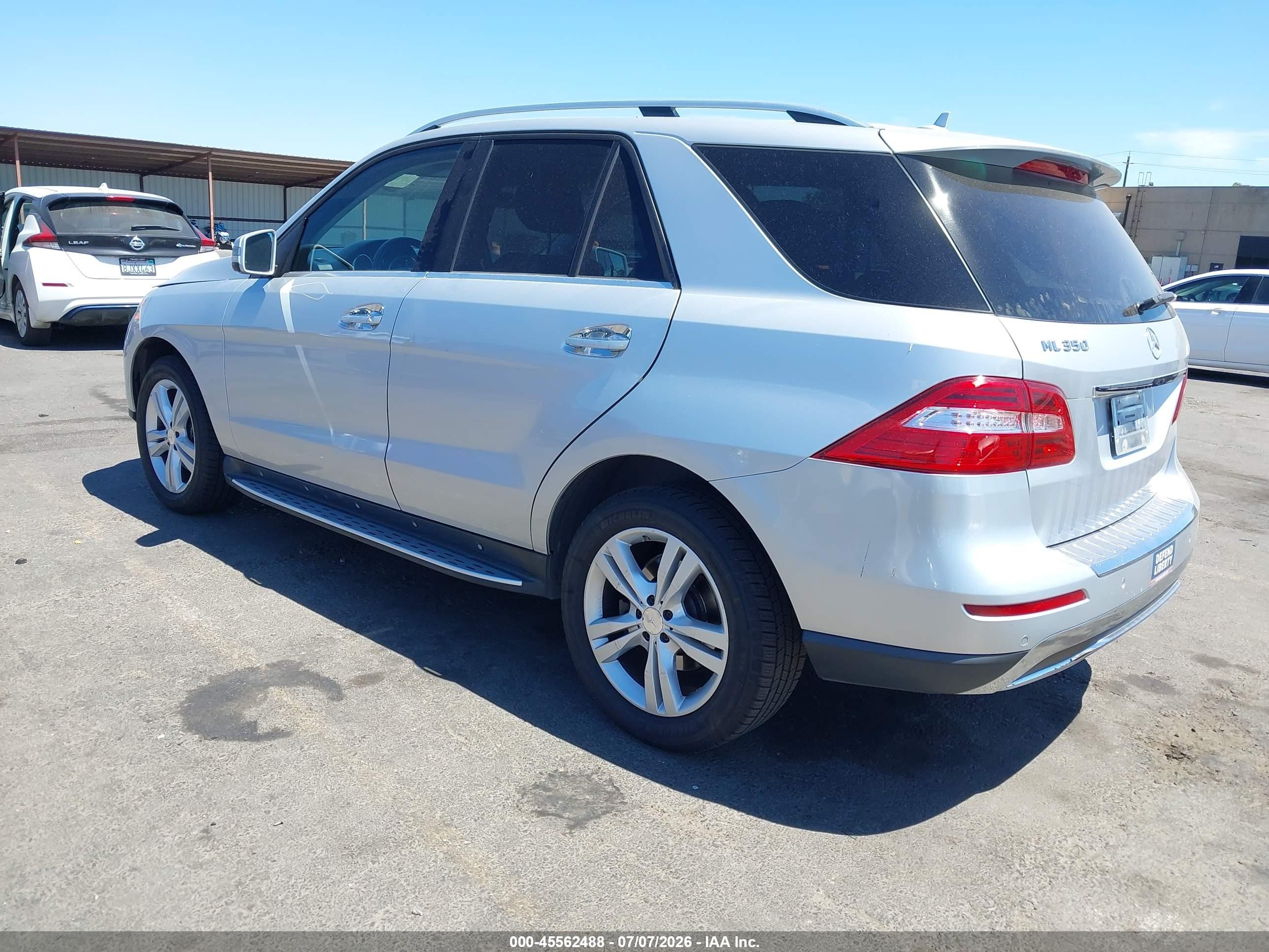 2014 Mercedes-benz Ml 350   Gray vin: 4JGDA5JB1EA403266