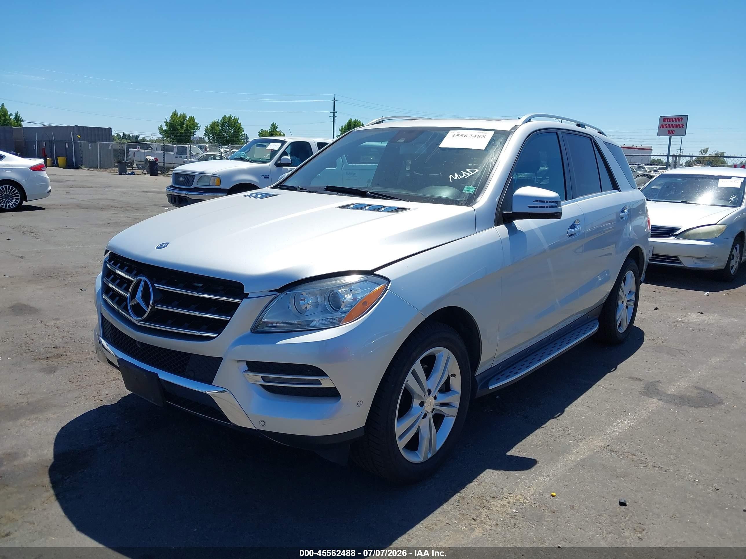 2014 Mercedes-benz Ml 350   Gray vin: 4JGDA5JB1EA403266