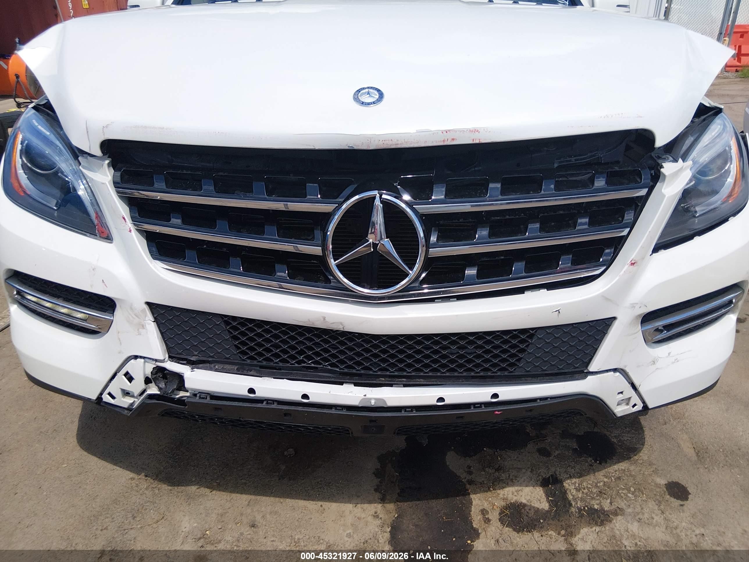 2015 Mercedes-benz Ml 350   White vin: 4JGDA5JB1FA479734