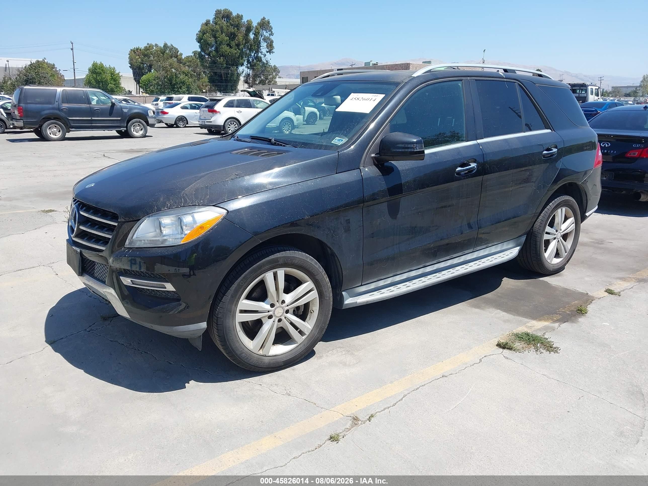 2015 Mercedes-benz Ml 350 Black vin: 4JGDA5JB1FA487901