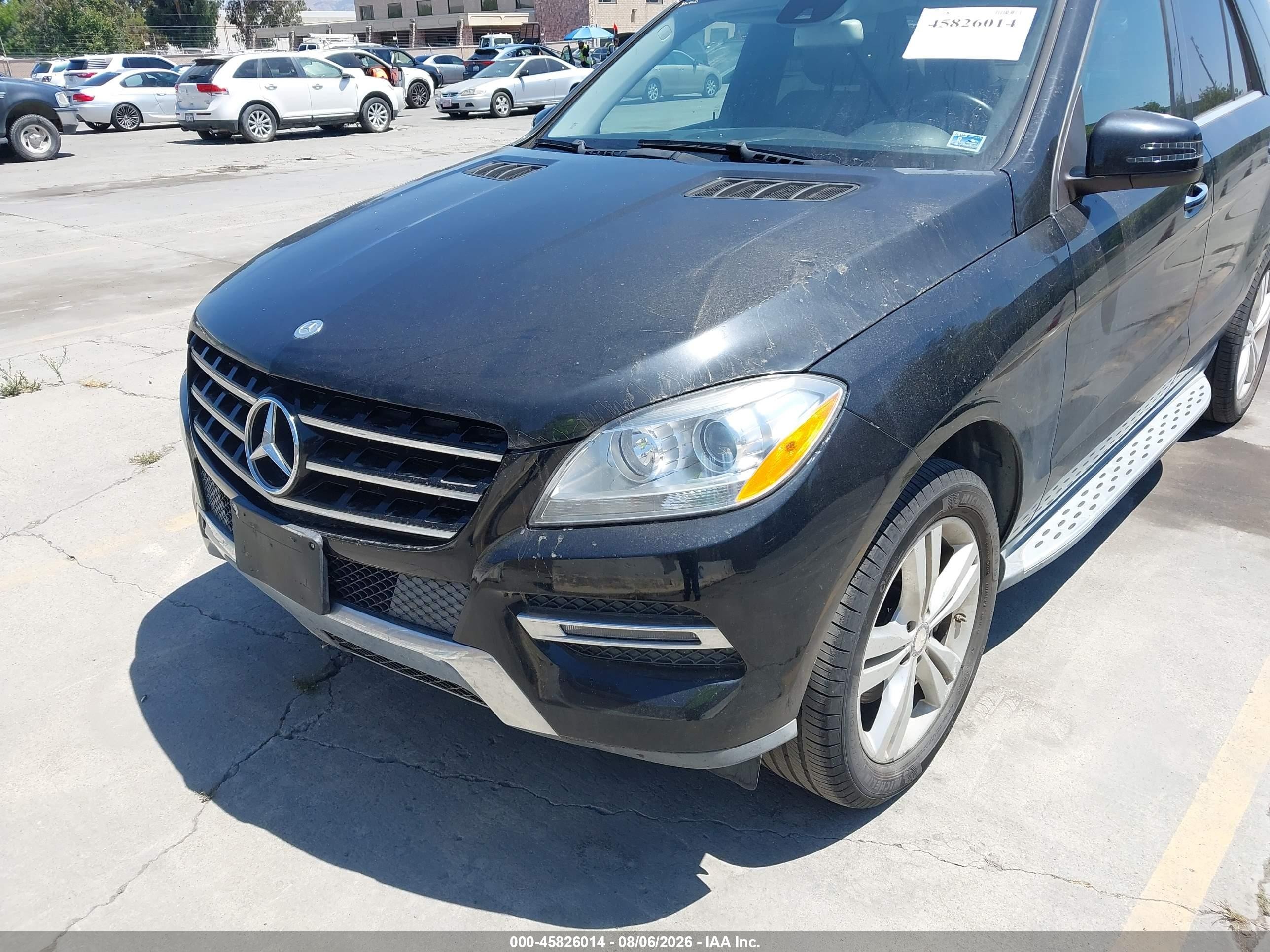 2015 Mercedes-benz Ml 350 Black vin: 4JGDA5JB1FA487901