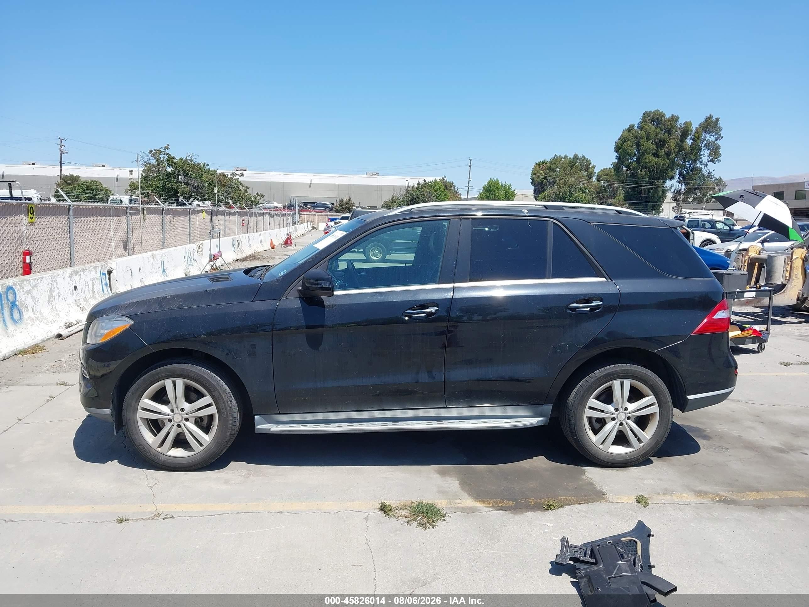 2015 Mercedes-benz Ml 350 Black vin: 4JGDA5JB1FA487901