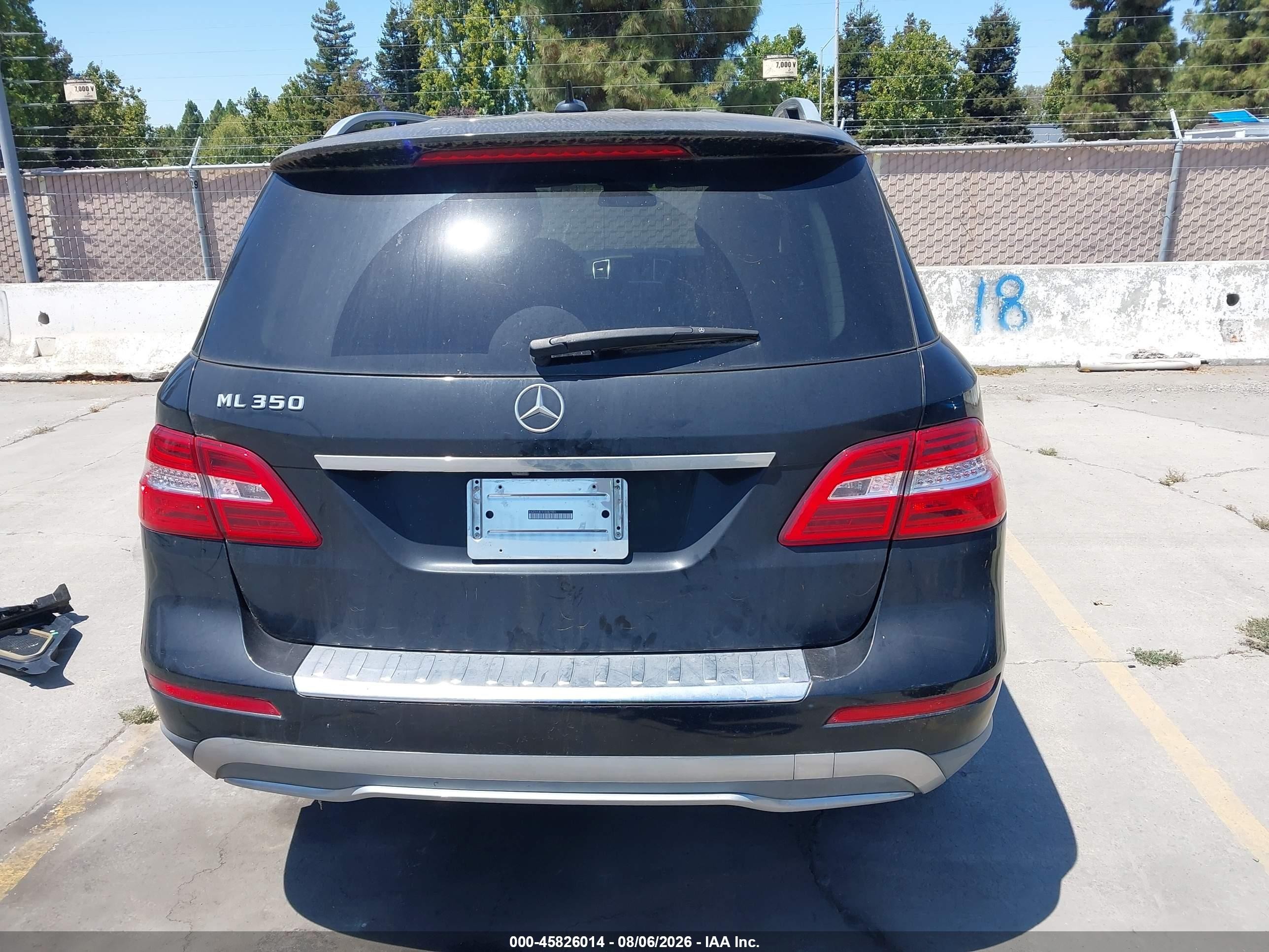 2015 Mercedes-benz Ml 350 Black vin: 4JGDA5JB1FA487901