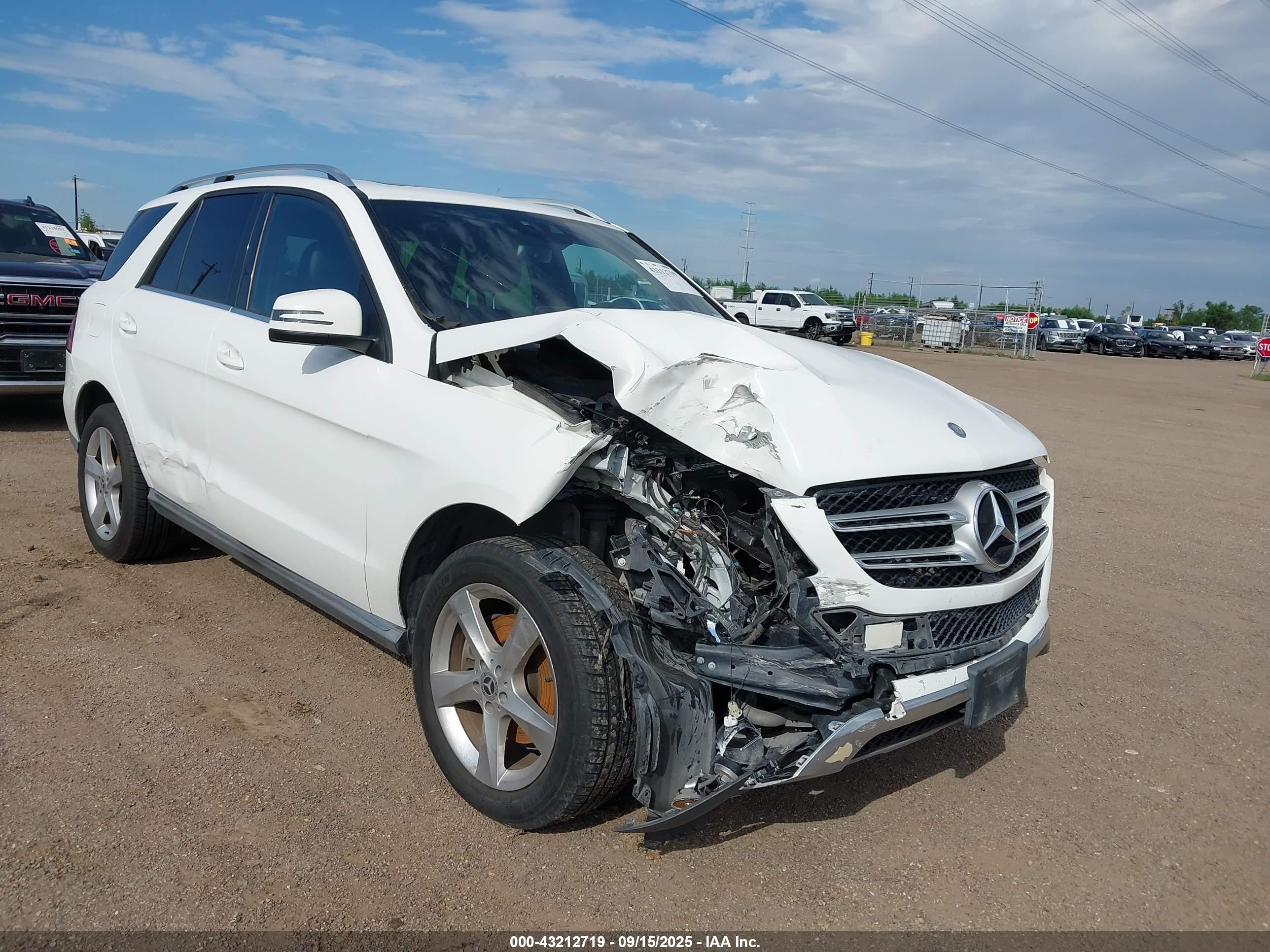 2017 Mercedes-benz Gle 350   White vin: 4JGDA5JB1HA910897