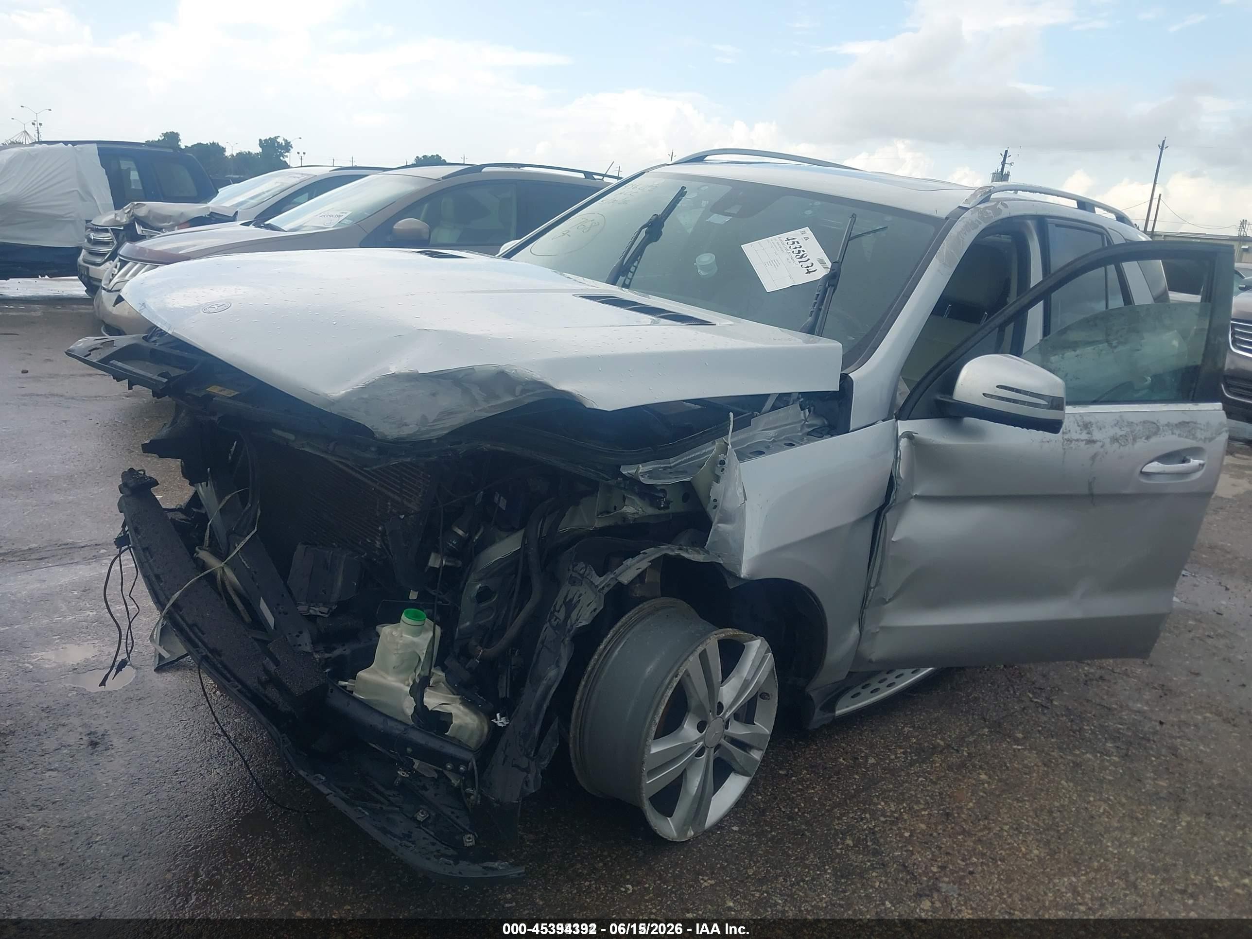 2013 Mercedes-benz Ml 350   Silver vin: 4JGDA5JB2DA155396