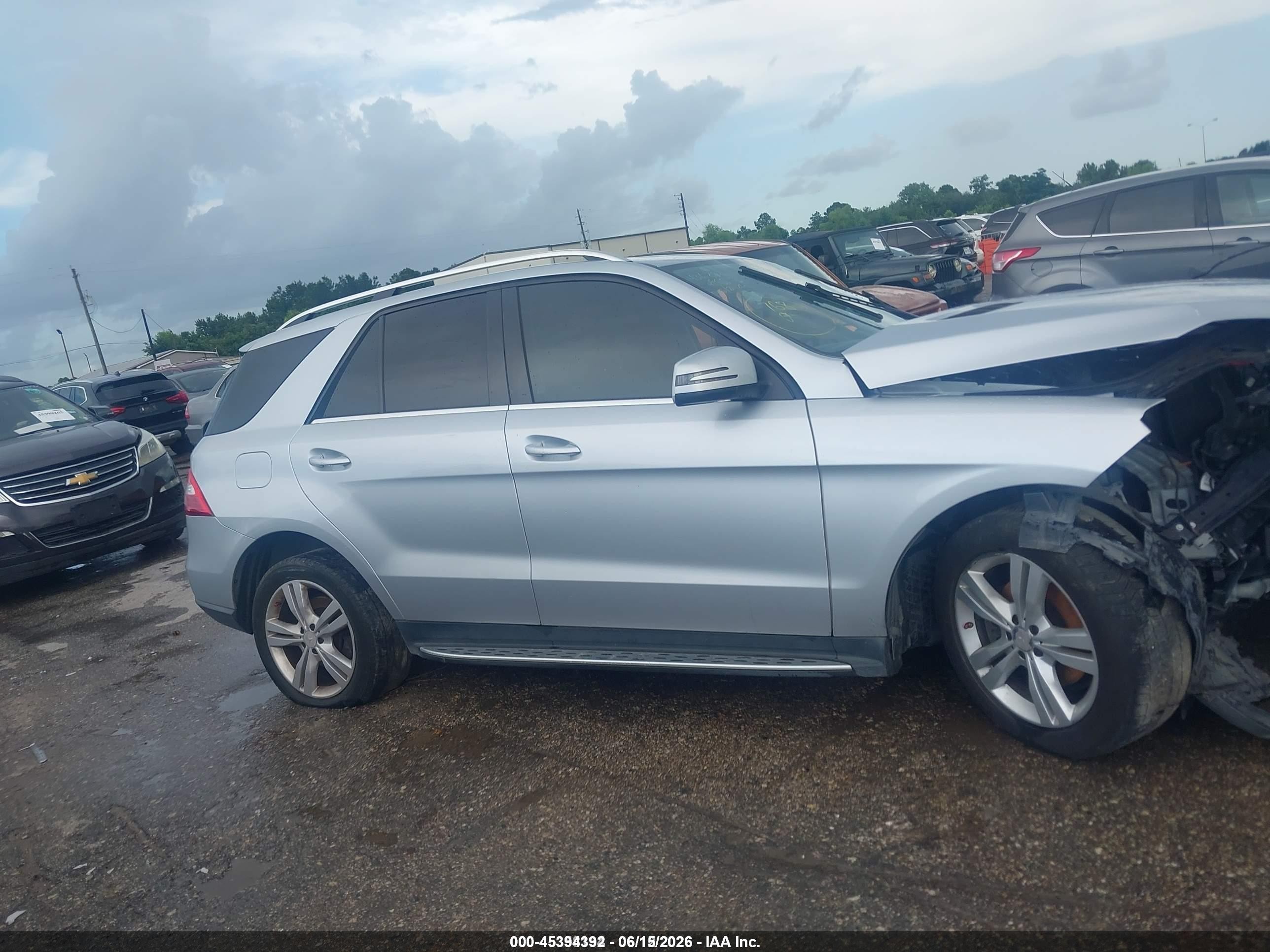 2013 Mercedes-benz Ml 350   Silver vin: 4JGDA5JB2DA155396