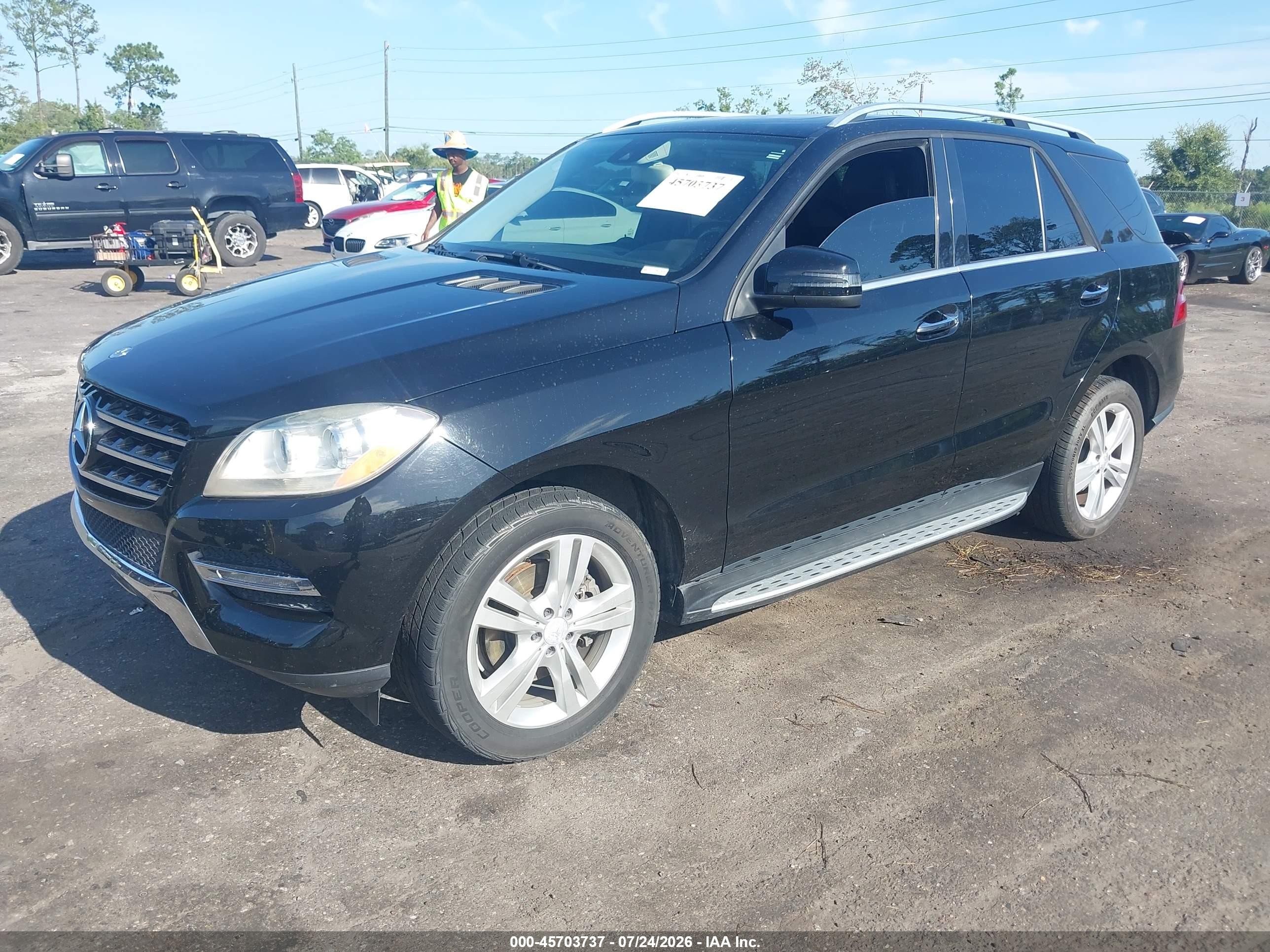 2013 Mercedes-benz Ml 350   Черный vin: 4JGDA5JB2DA196076