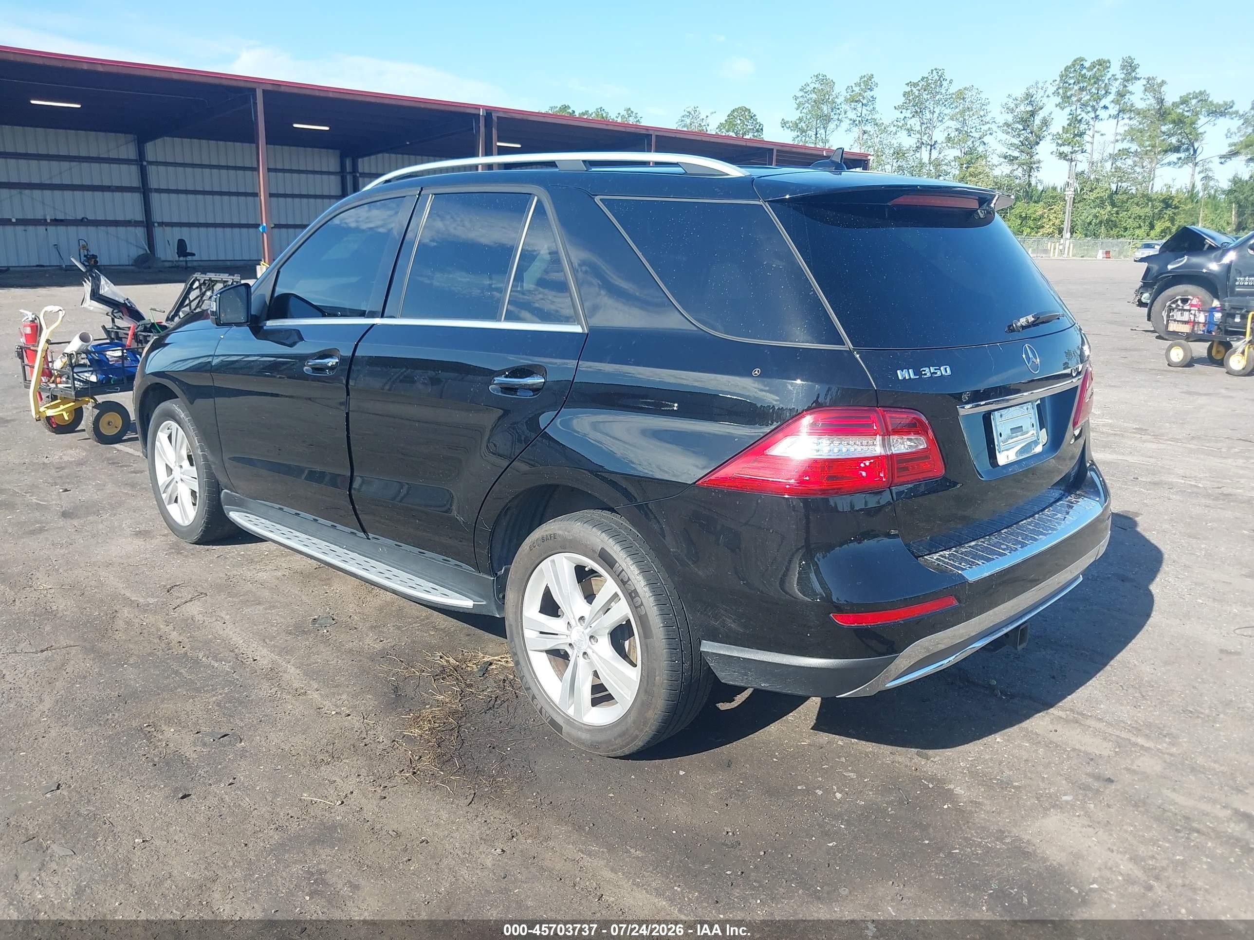 2013 Mercedes-benz Ml 350   Черный vin: 4JGDA5JB2DA196076