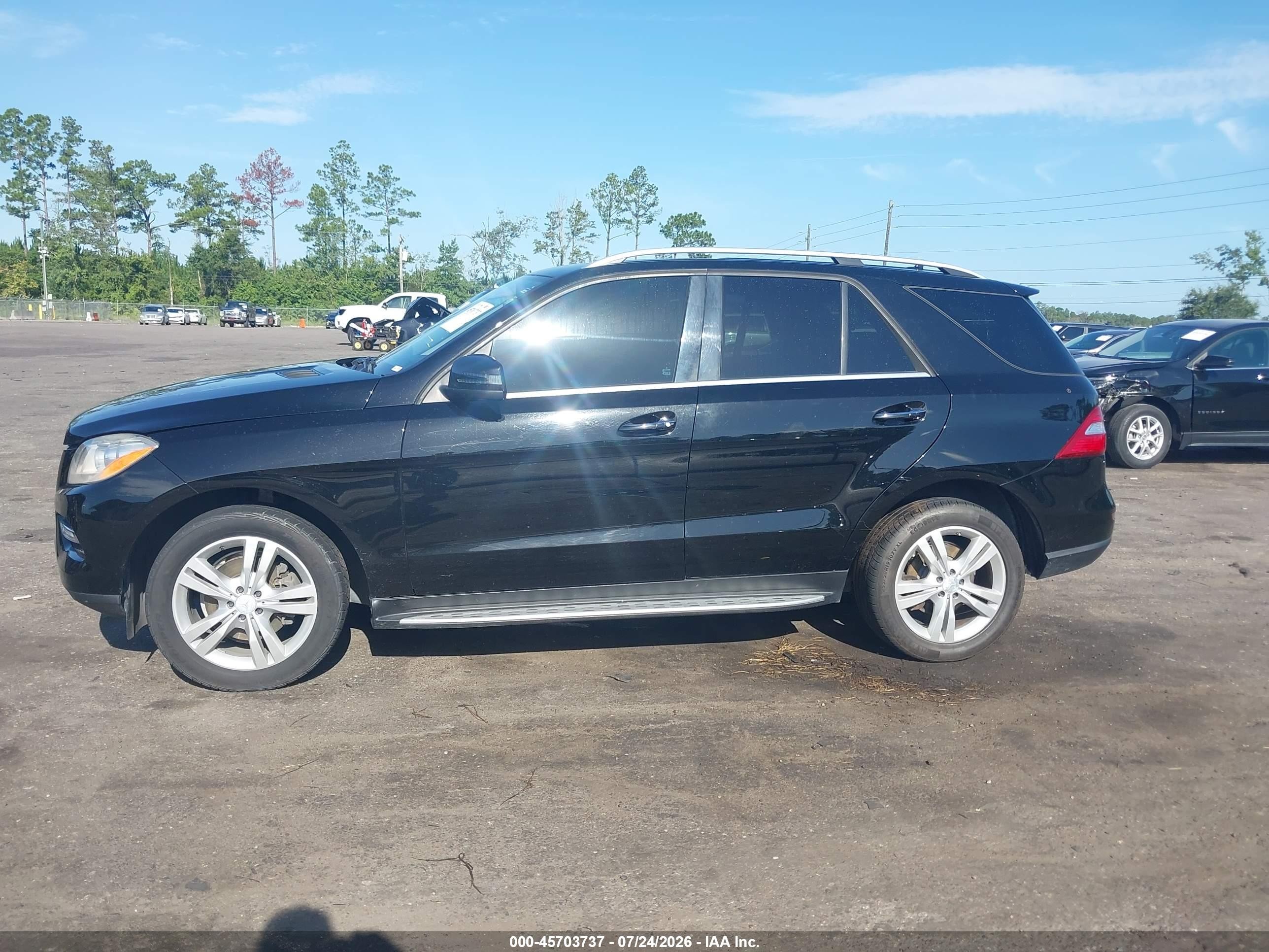 2013 Mercedes-benz Ml 350   Черный vin: 4JGDA5JB2DA196076