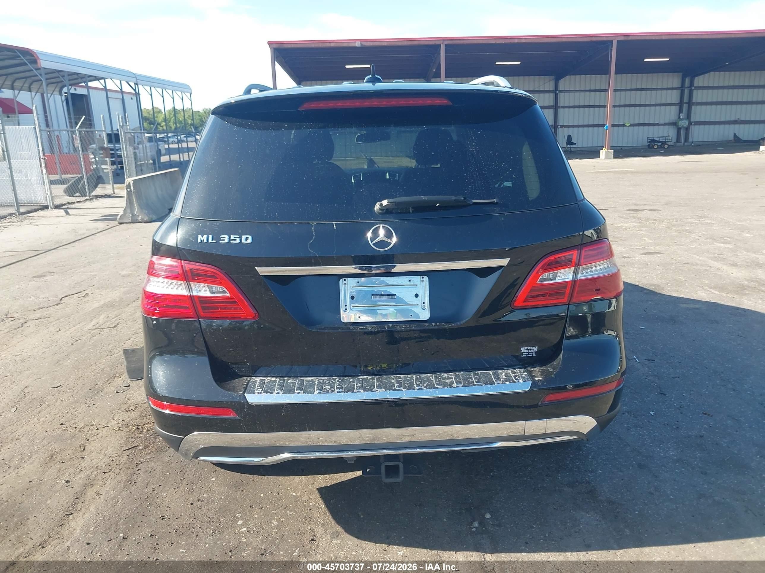 2013 Mercedes-benz Ml 350   Черный vin: 4JGDA5JB2DA196076