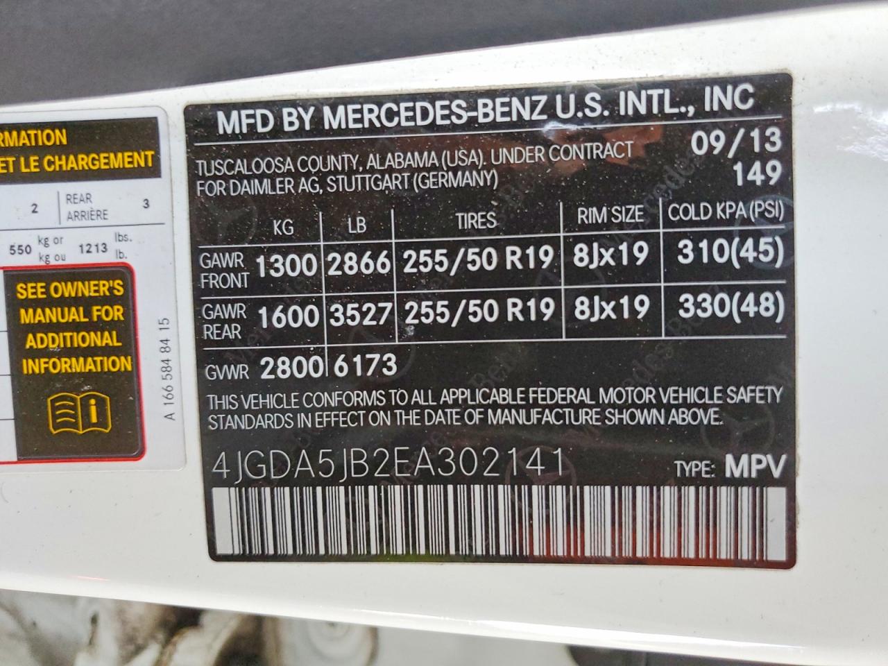 2014 Mercedes-benz Ml 350 White vin: 4JGDA5JB2EA302141