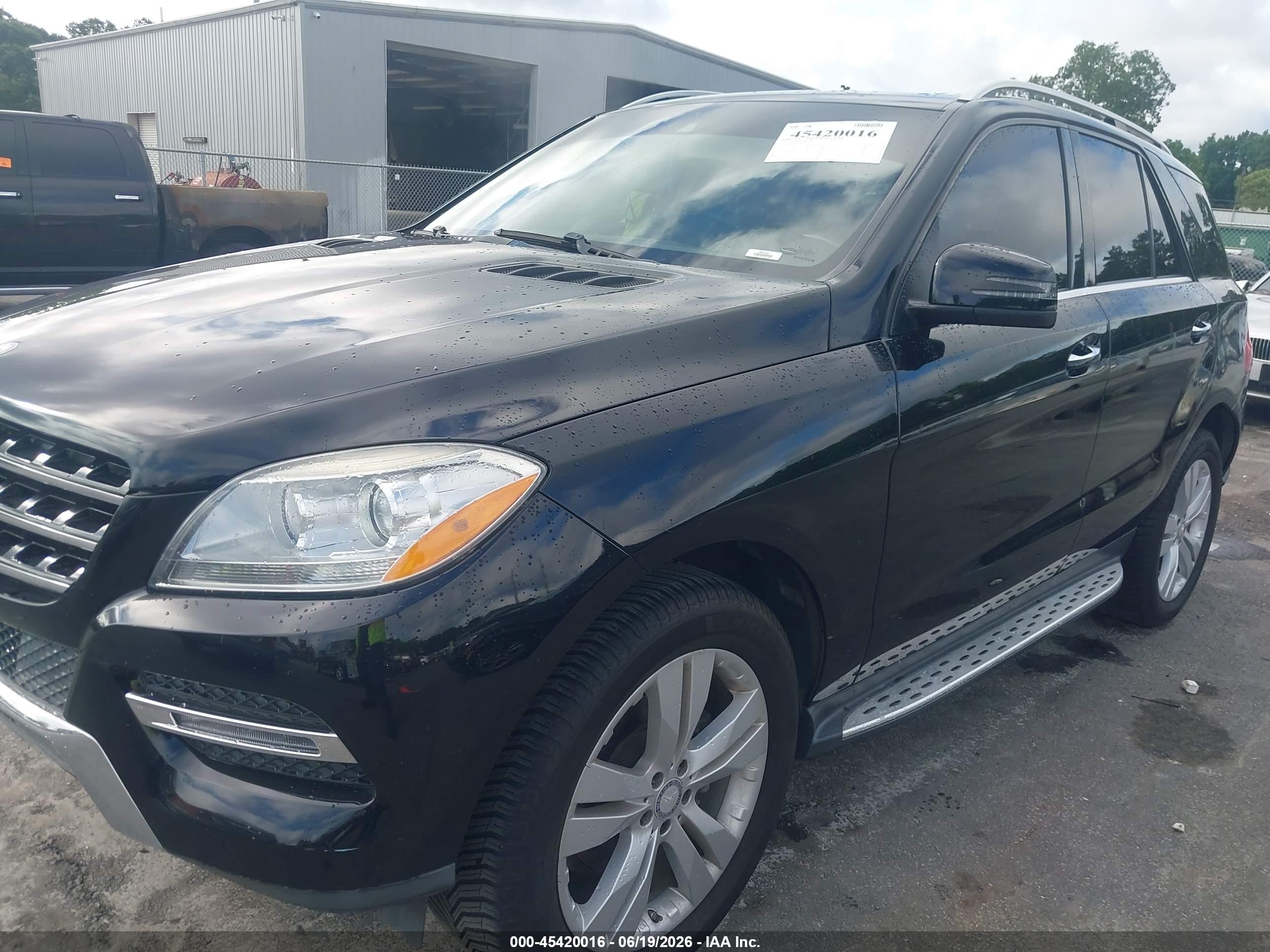 2015 Mercedes-benz Ml 350   Black vin: 4JGDA5JB2FA593645