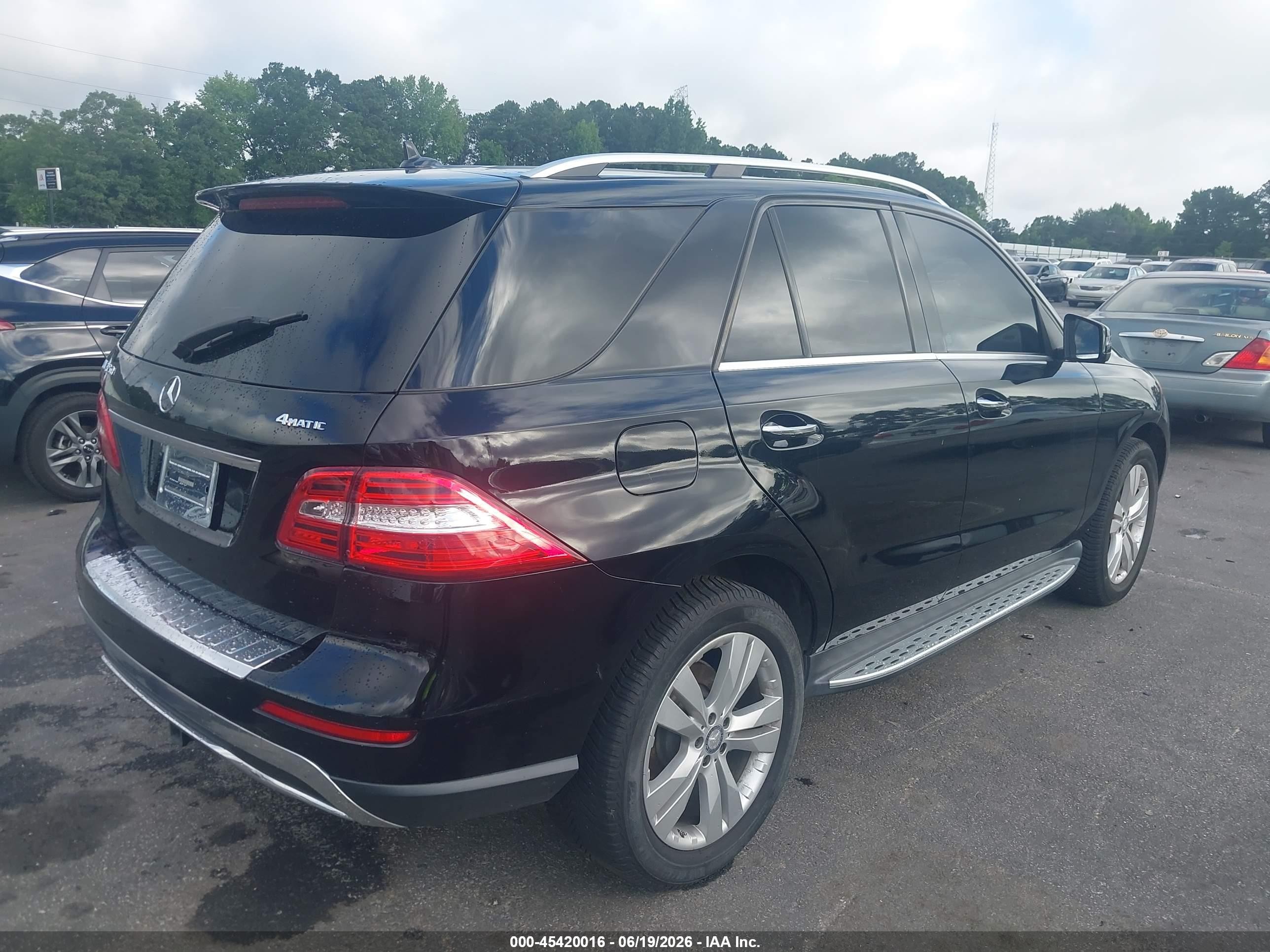 2015 Mercedes-benz Ml 350   Black vin: 4JGDA5JB2FA593645
