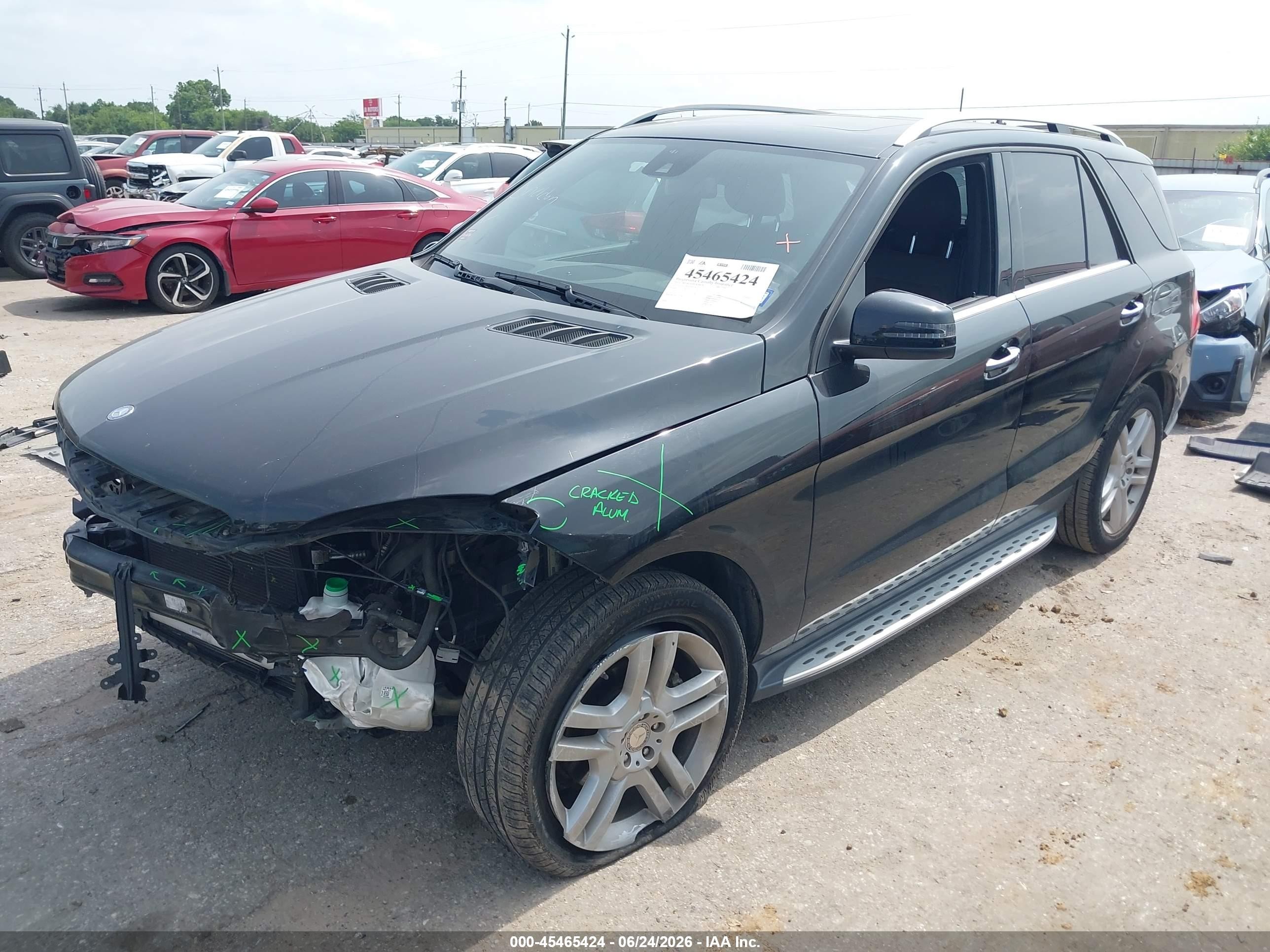 2015 Mercedes-benz Ml 350   Black vin: 4JGDA5JB2FA603395
