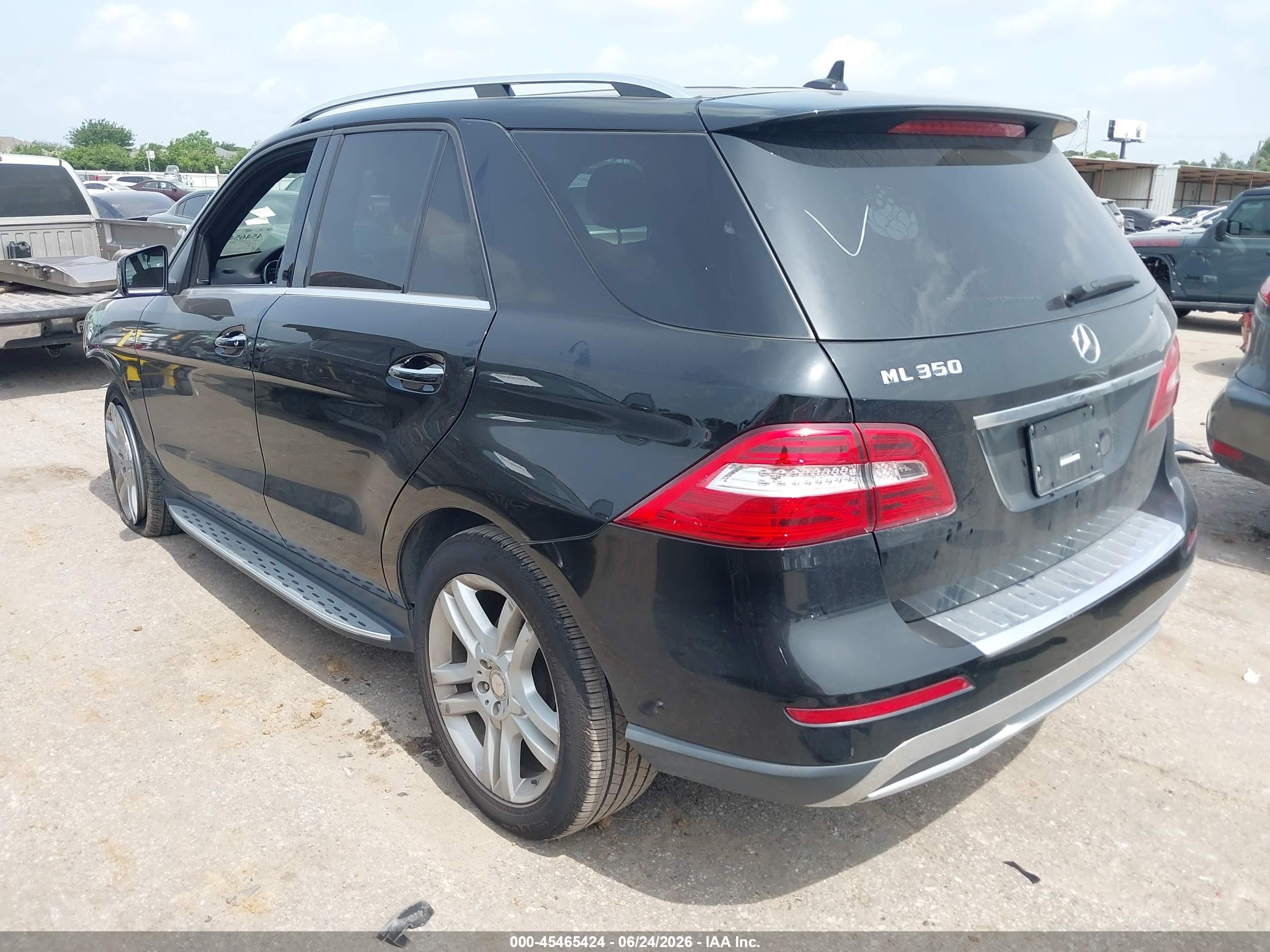 2015 Mercedes-benz Ml 350   Black vin: 4JGDA5JB2FA603395