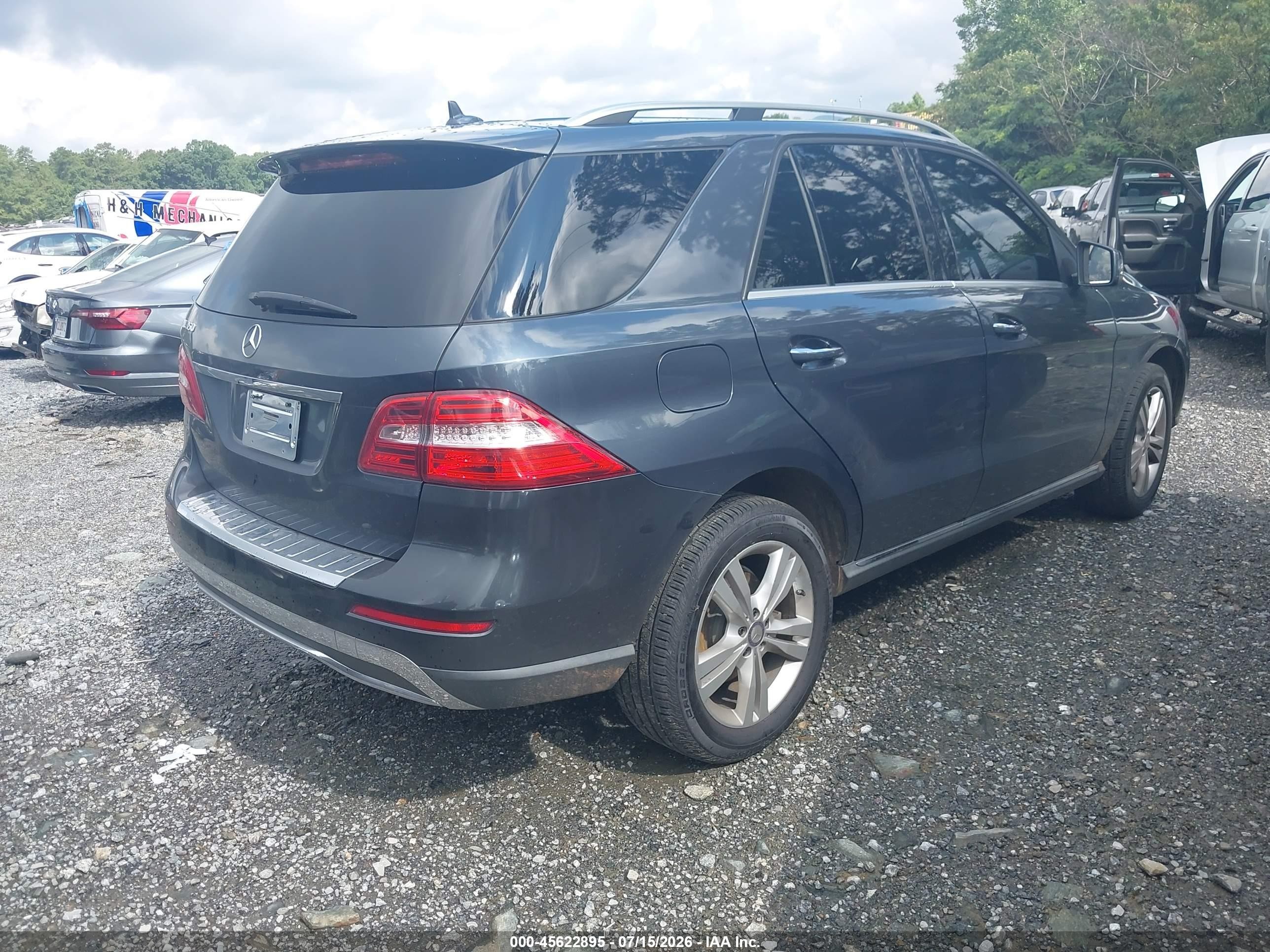 2013 Mercedes-benz Ml 350 Gray vin: 4JGDA5JB3DA118289
