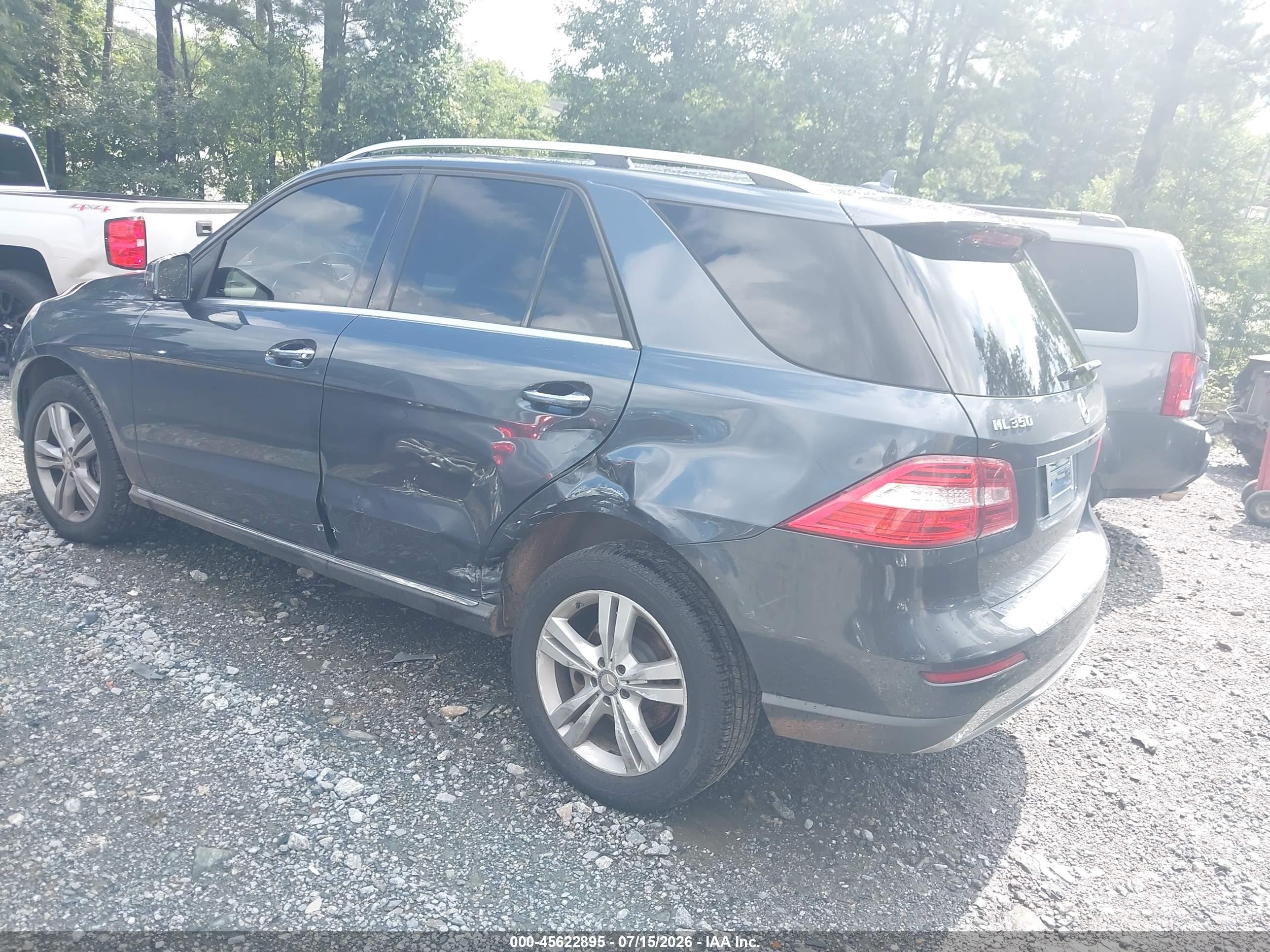 2013 Mercedes-benz Ml 350 Gray vin: 4JGDA5JB3DA118289