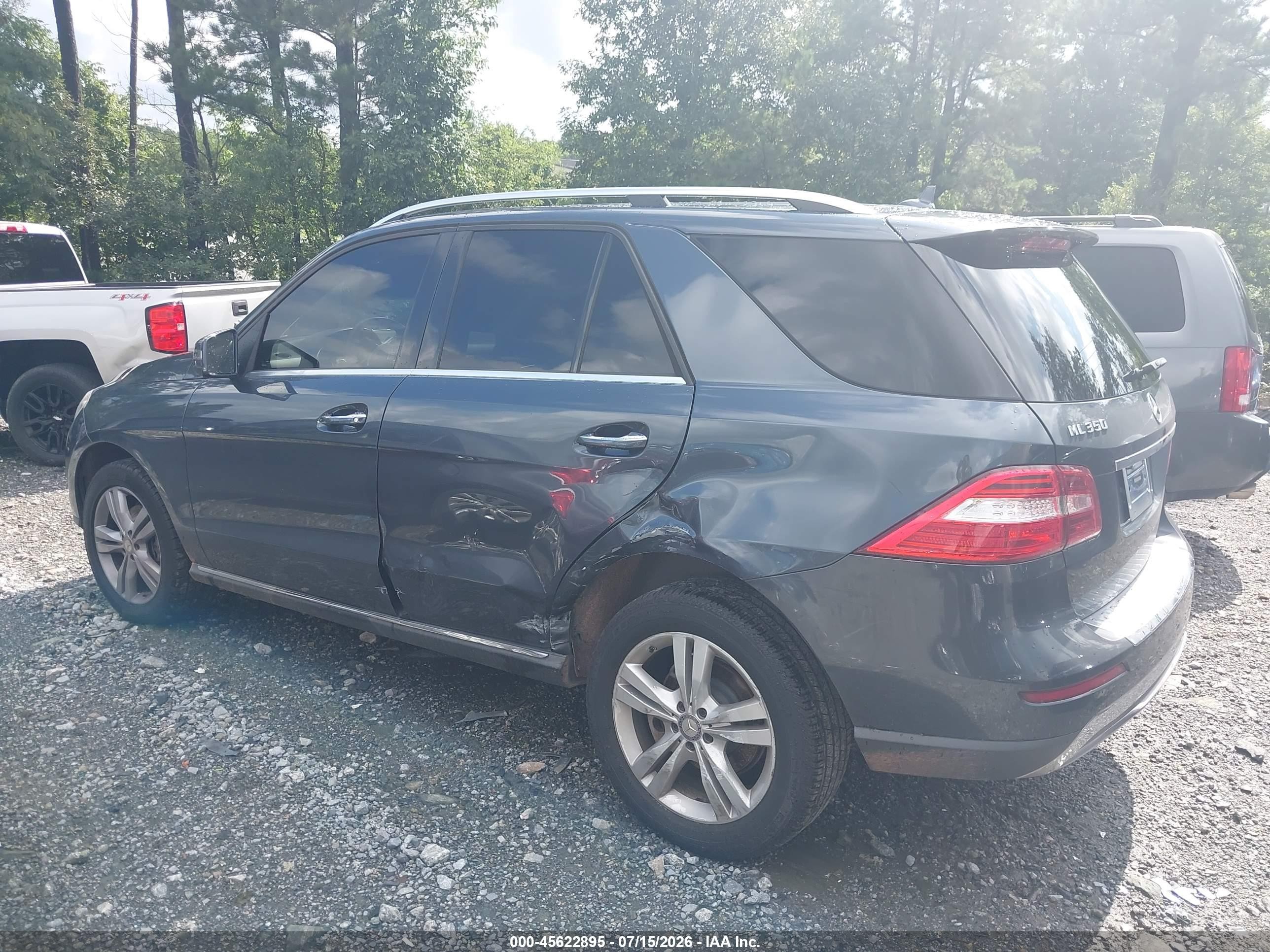 2013 Mercedes-benz Ml 350 Gray vin: 4JGDA5JB3DA118289