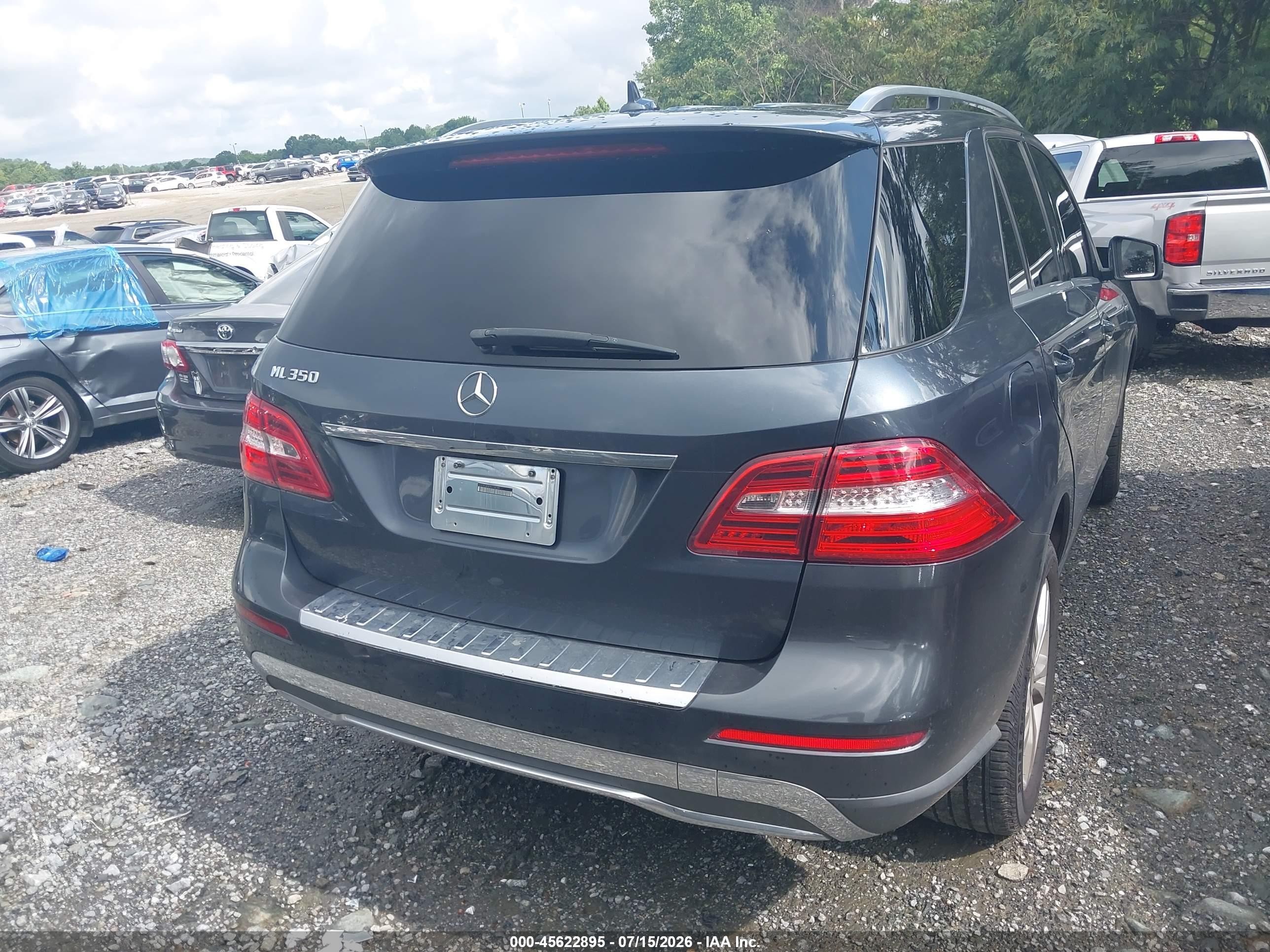 2013 Mercedes-benz Ml 350 Gray vin: 4JGDA5JB3DA118289