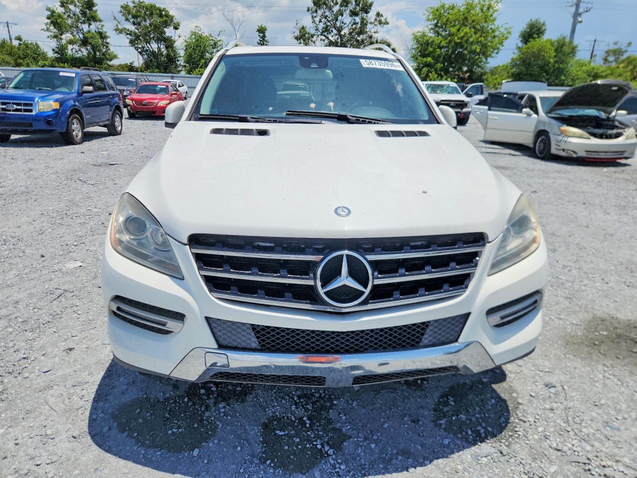 2014 Mercedes-benz Ml 350 White vin: 4JGDA5JB3EA315674