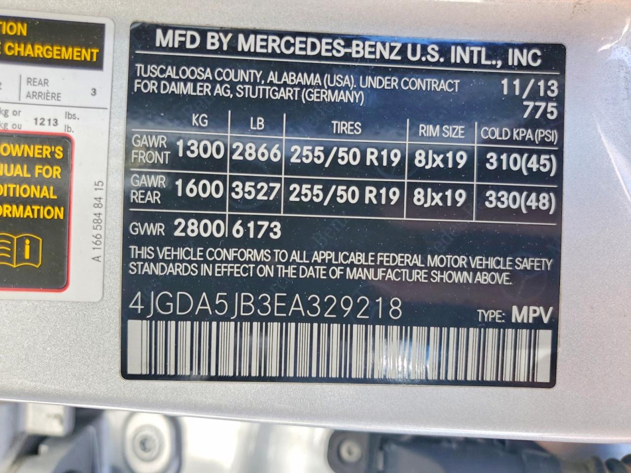 2014 Mercedes-benz Ml 350 Silver vin: 4JGDA5JB3EA329218