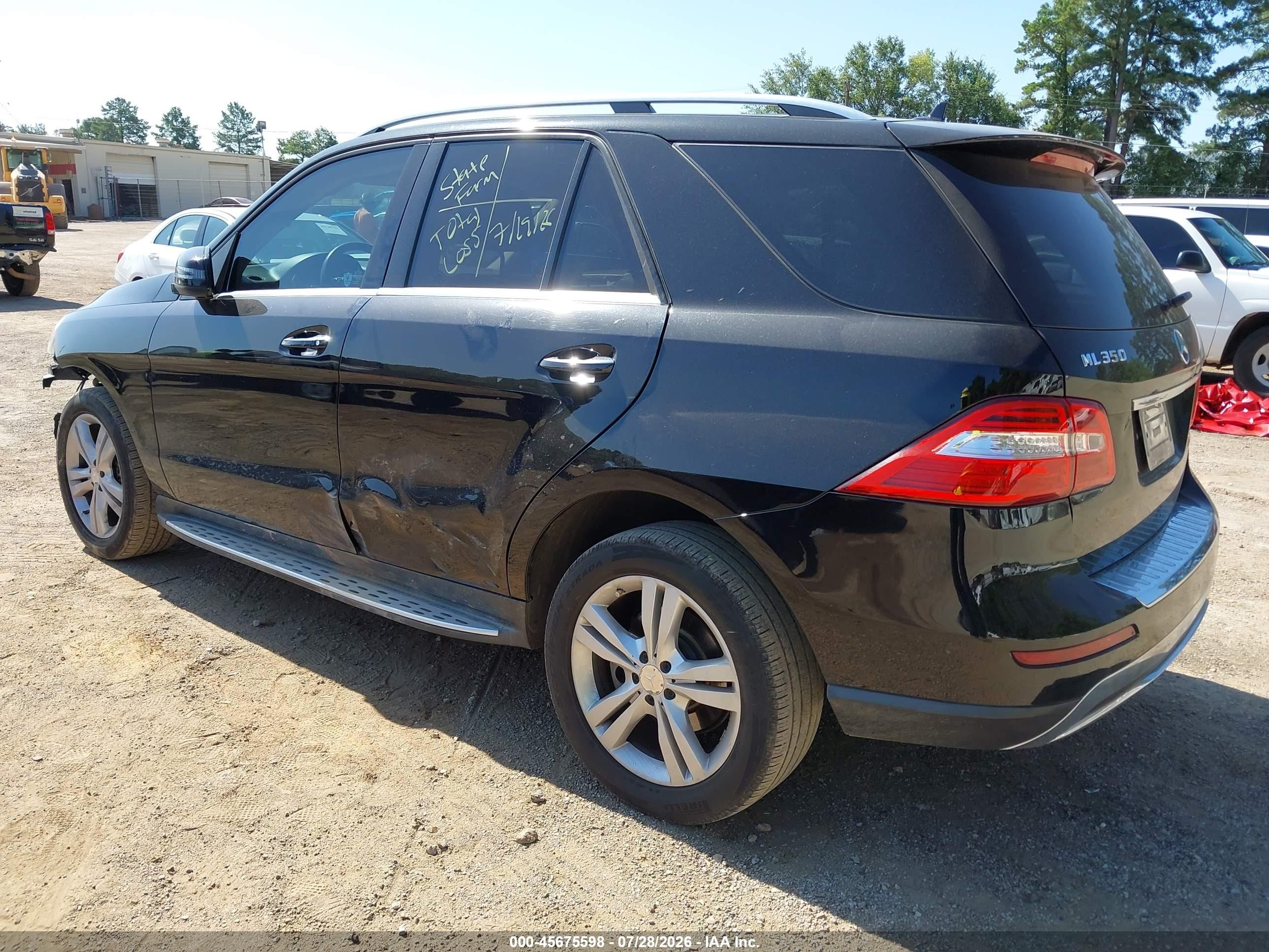 2014 Mercedes-benz Ml 350   Black vin: 4JGDA5JB3EA339201