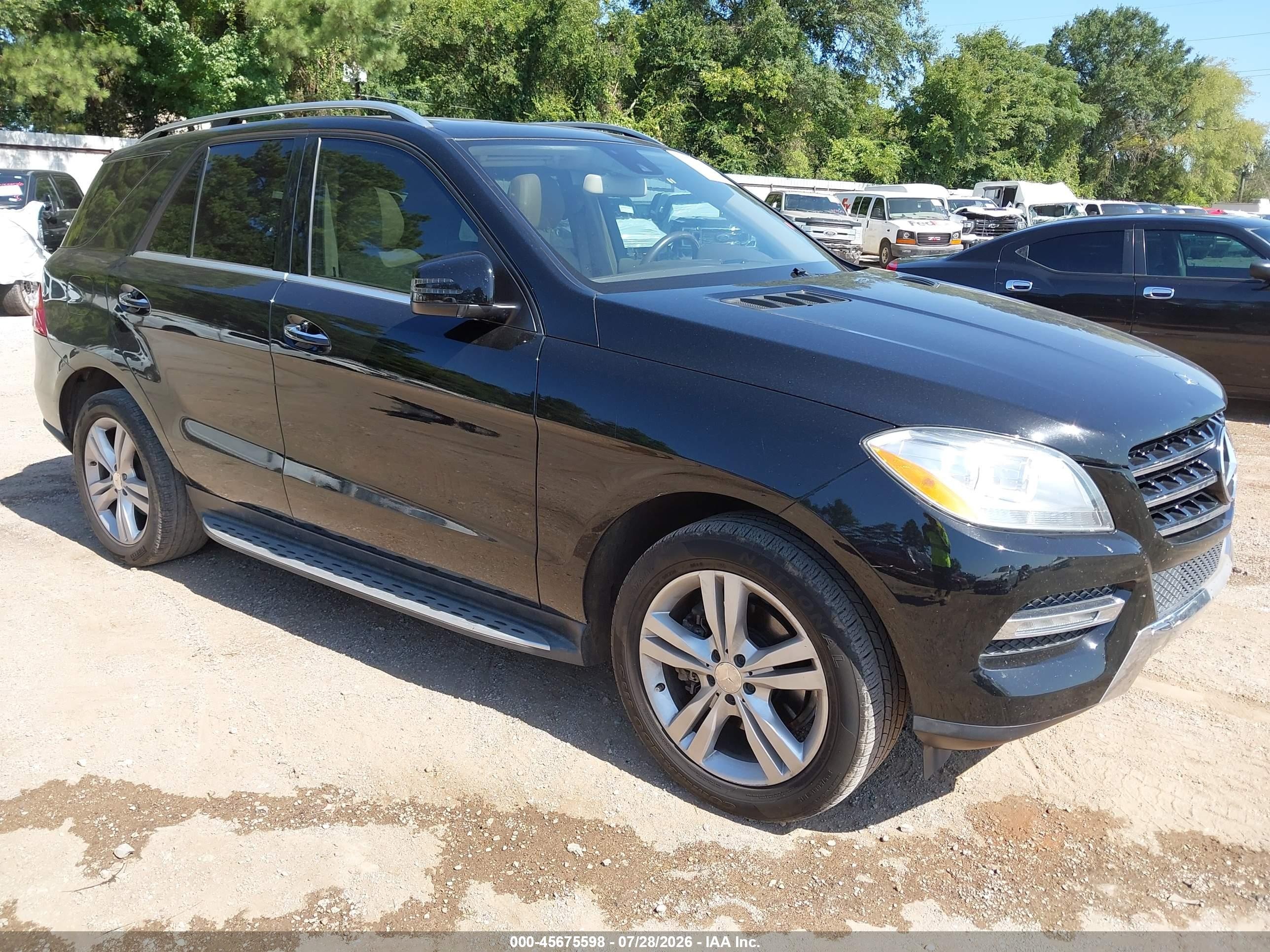2014 Mercedes-benz Ml 350   Черный vin: 4JGDA5JB3EA339201