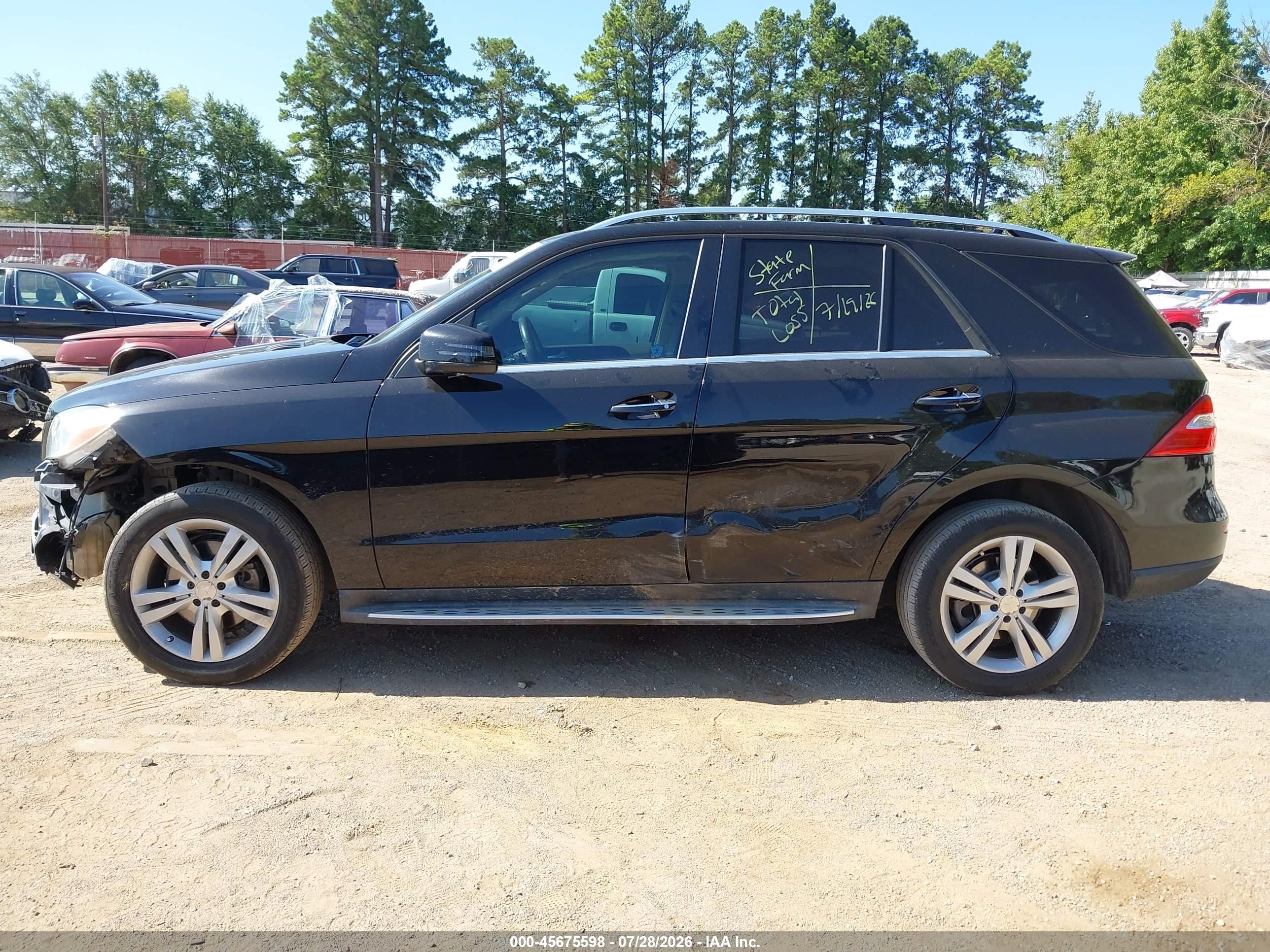 2014 Mercedes-benz Ml 350   Black vin: 4JGDA5JB3EA339201