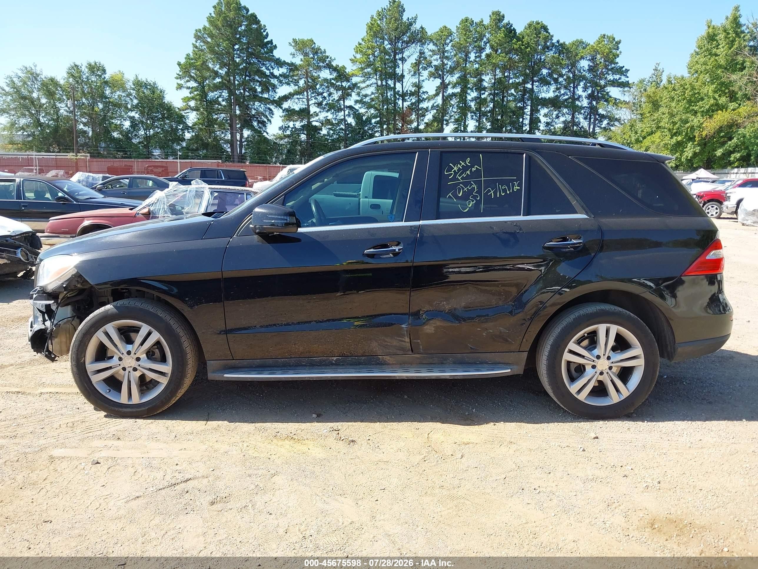 2014 Mercedes-benz Ml 350   Black vin: 4JGDA5JB3EA339201