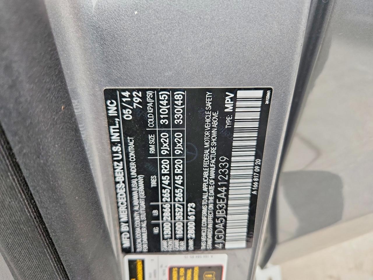 2014 Mercedes-benz Ml 350 Серебряный vin: 4JGDA5JB3EA412339