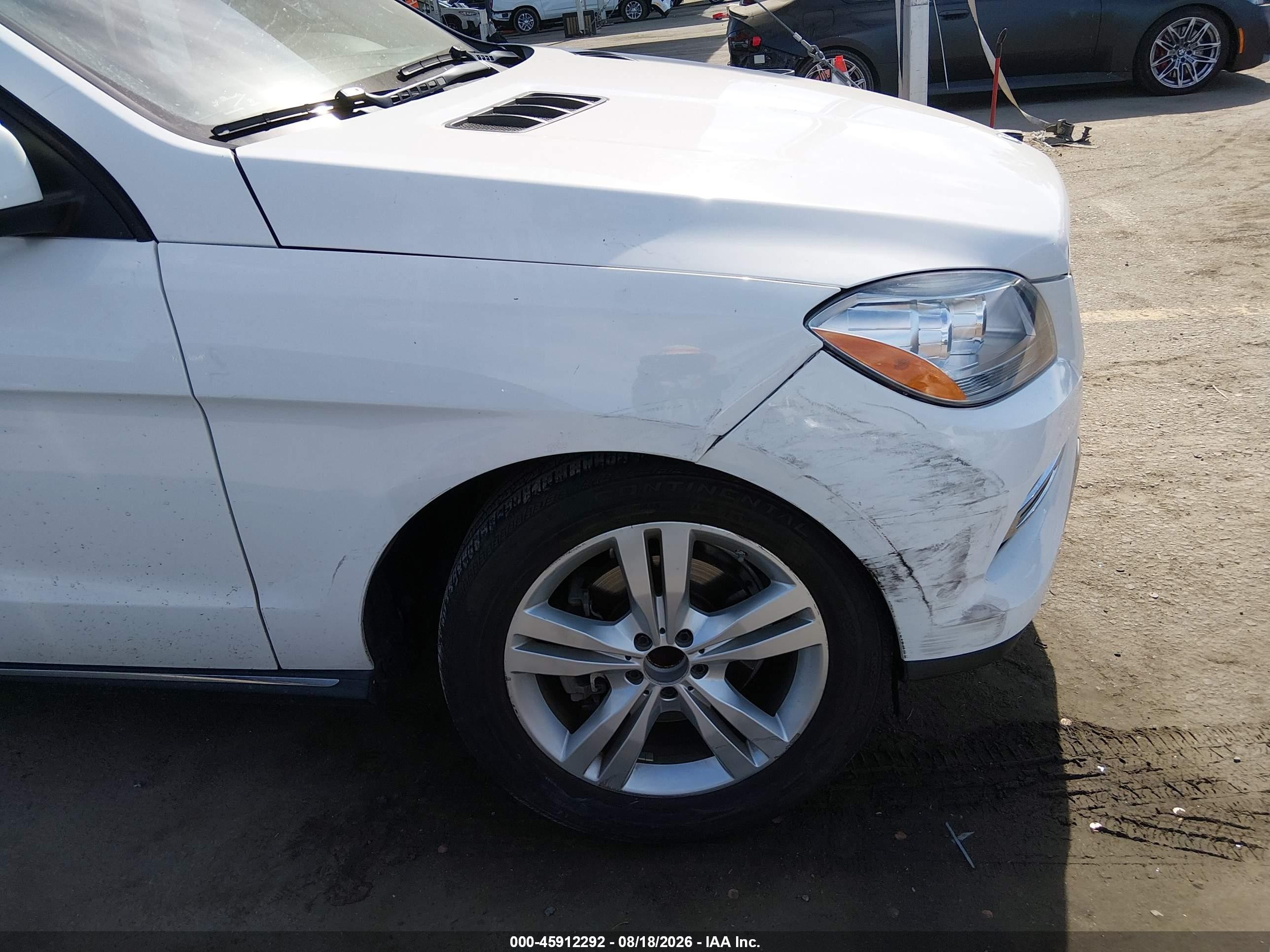 2014 Mercedes-benz Ml 350   White vin: 4JGDA5JB3EA416794