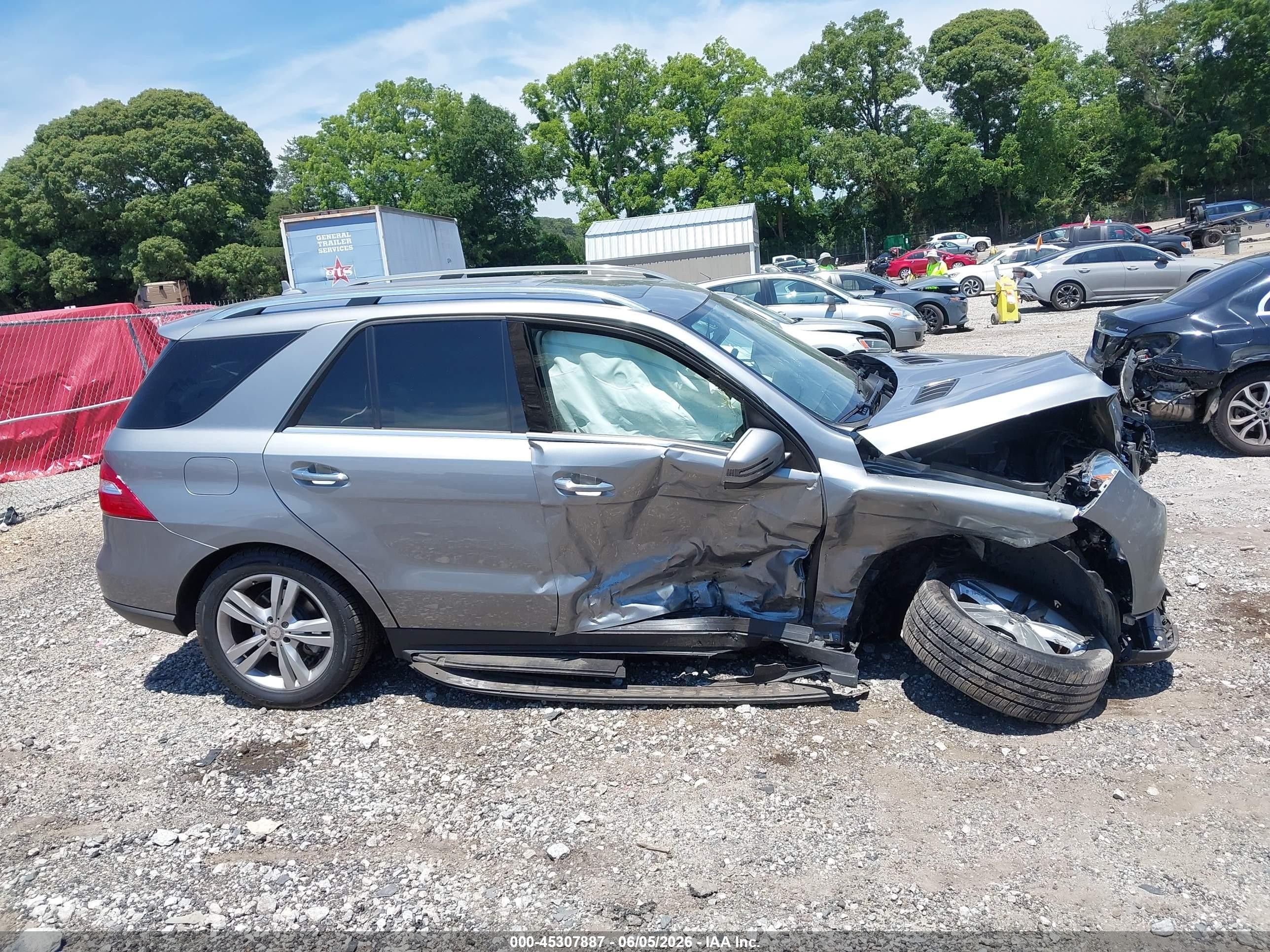 2015 Mercedes-benz Ml 350   Gray vin: 4JGDA5JB3FA560623