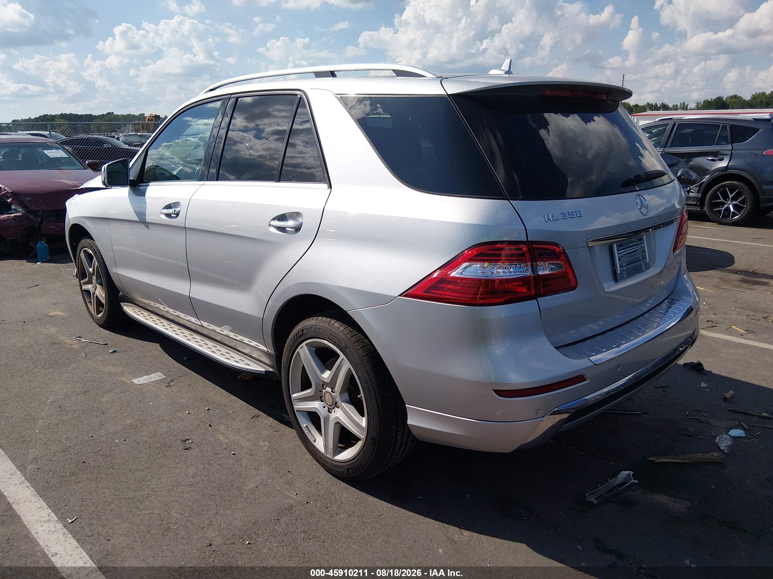 2014 Mercedes-benz Ml 350   Серебряный vin: 4JGDA5JB4EA281423