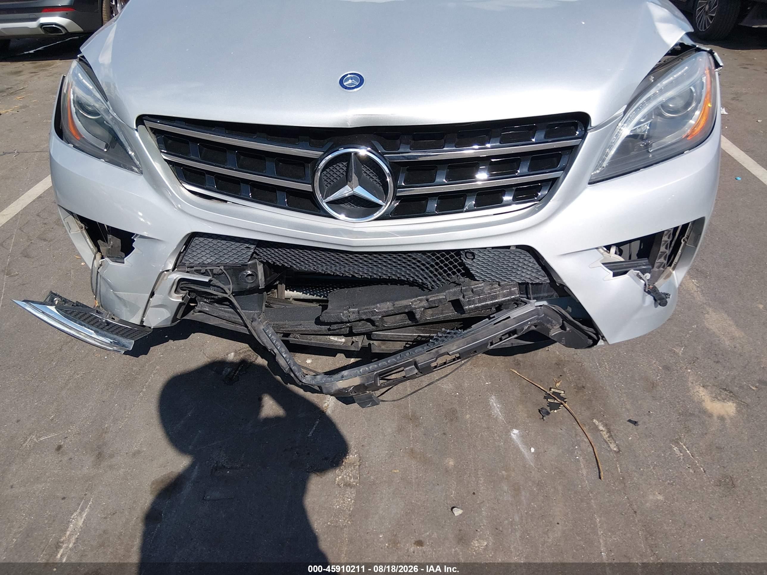 2014 Mercedes-benz Ml 350   Серебряный vin: 4JGDA5JB4EA281423