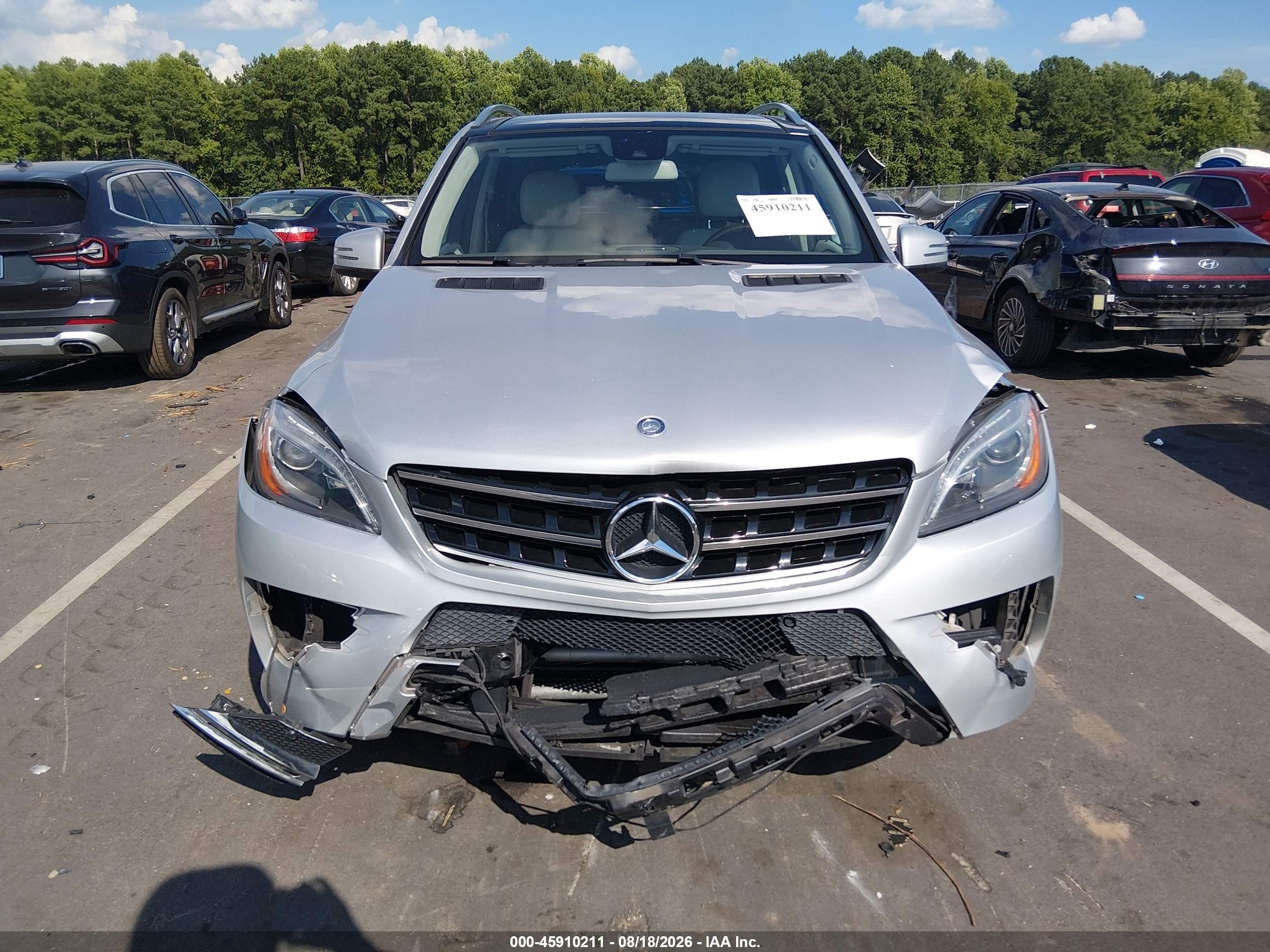2014 Mercedes-benz Ml 350   Серебряный vin: 4JGDA5JB4EA281423