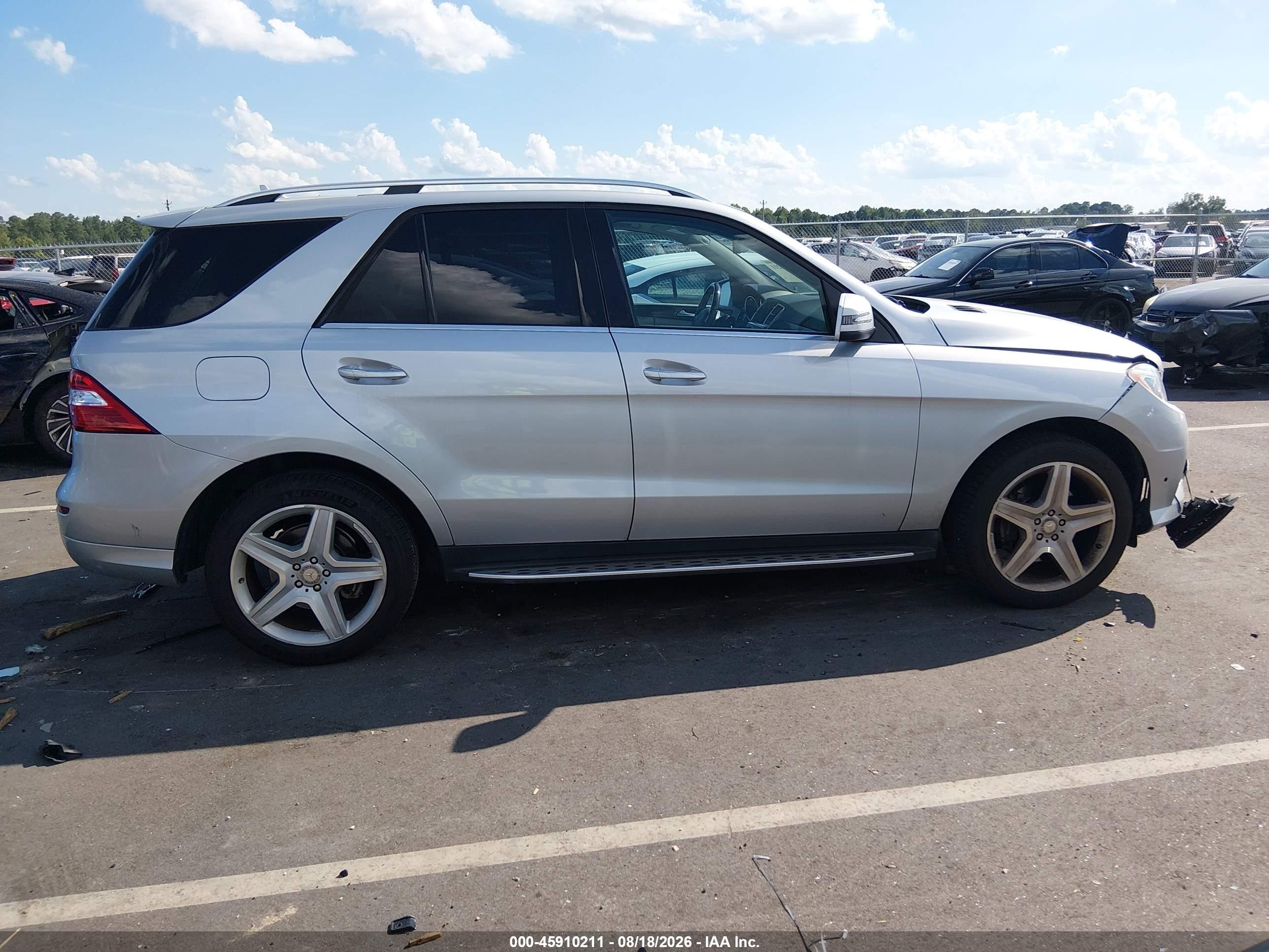 2014 Mercedes-benz Ml 350   Серебряный vin: 4JGDA5JB4EA281423