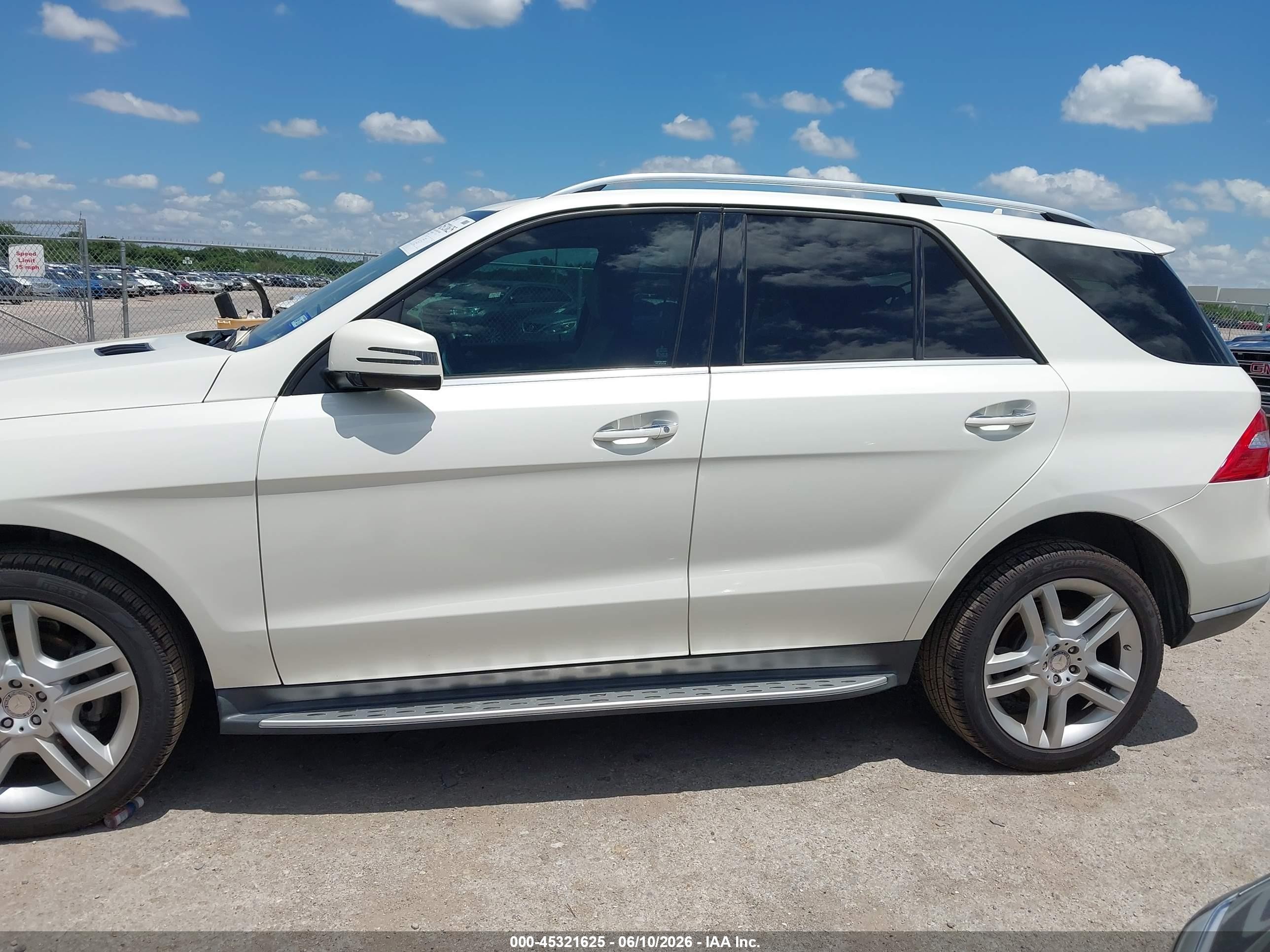 2014 Mercedes-benz Ml 350   White vin: 4JGDA5JB4EA327414