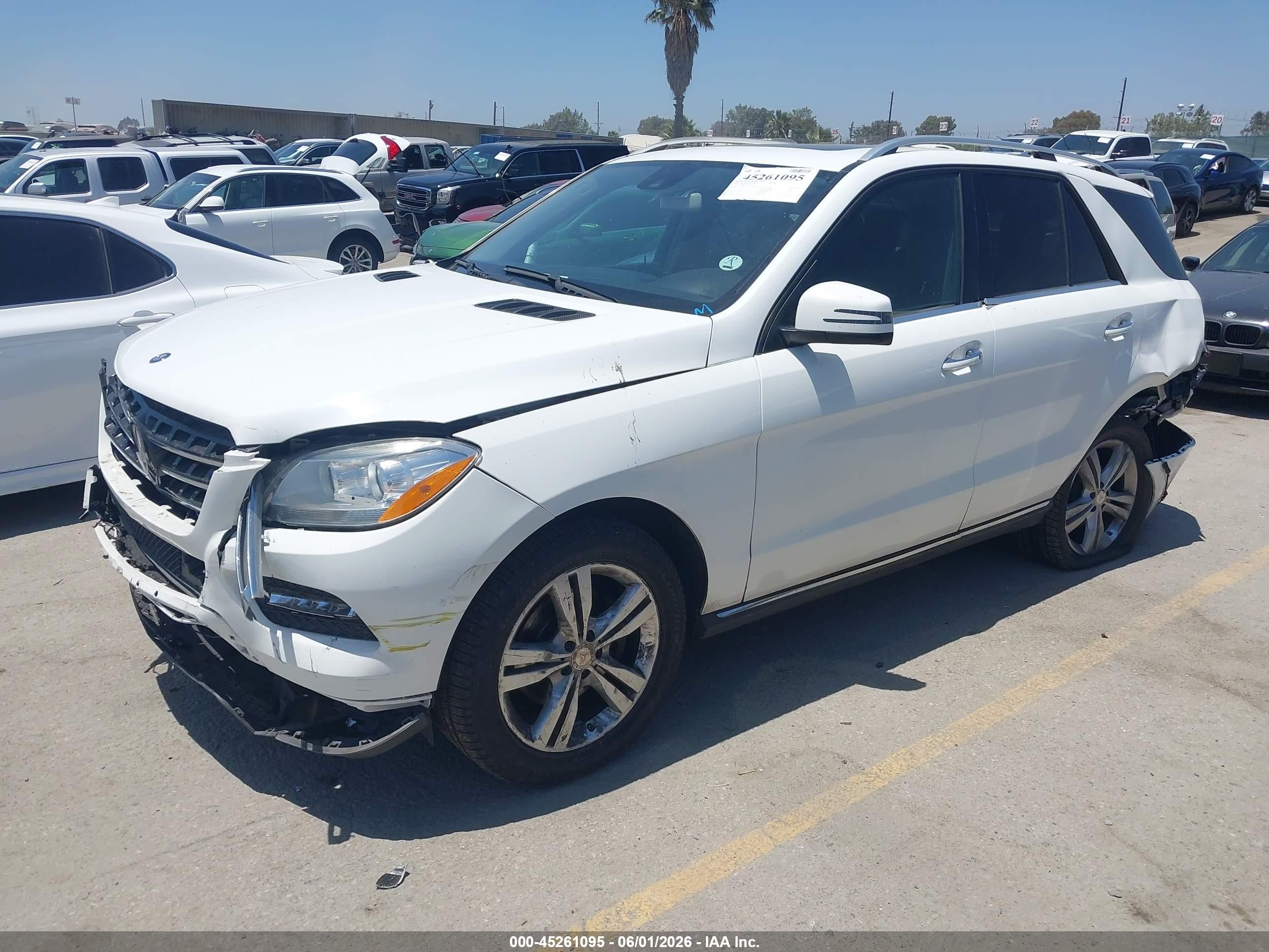 2014 Mercedes-benz Ml 350   White vin: 4JGDA5JB4EA407215