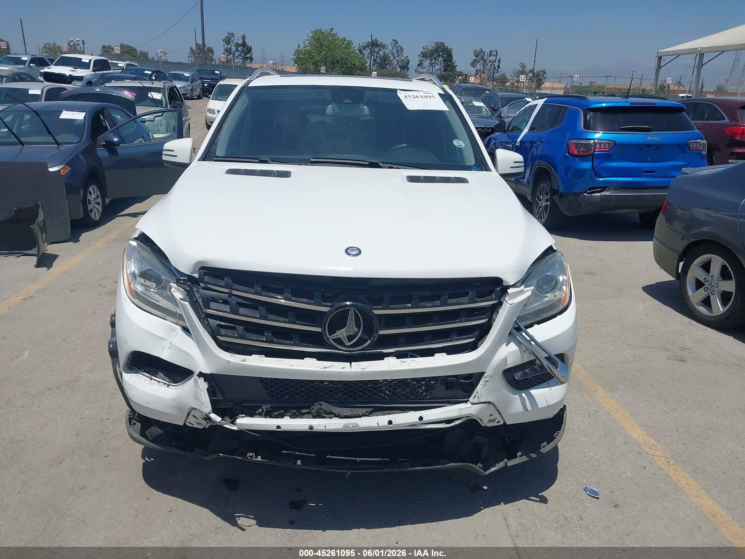 2014 Mercedes-benz Ml 350   White vin: 4JGDA5JB4EA407215