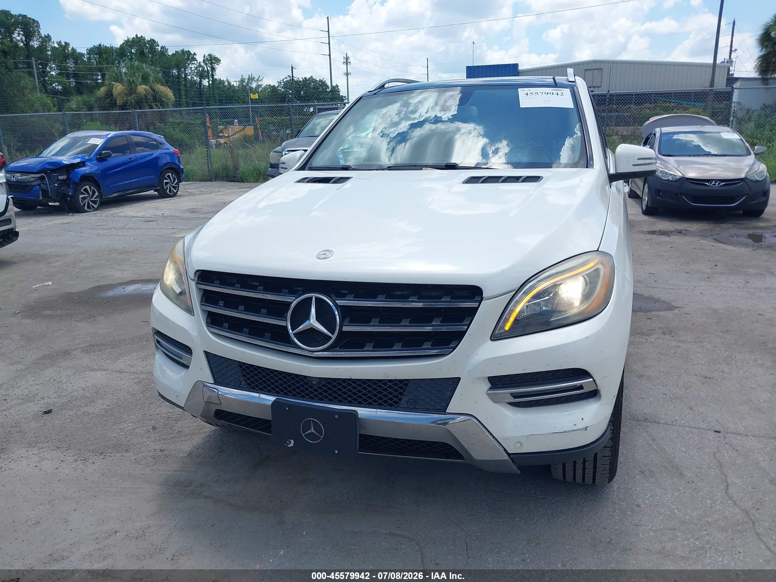 2015 Mercedes-benz Ml 350   White vin: 4JGDA5JB4FA477637