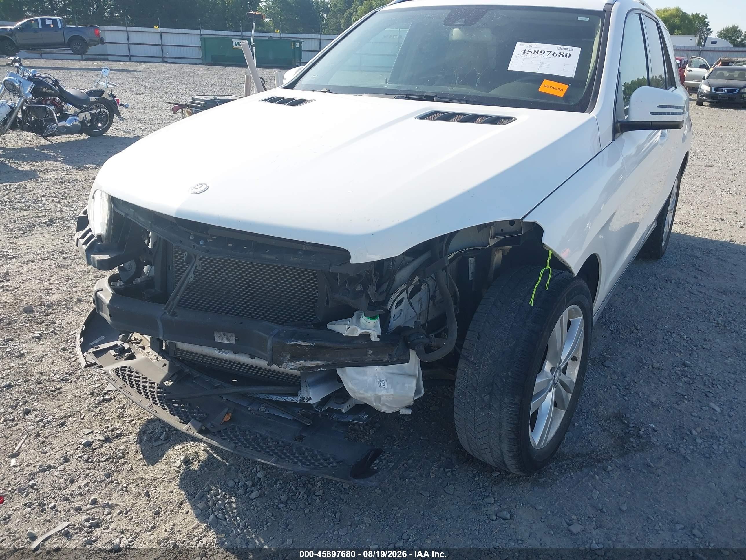2015 Mercedes-benz Ml 350 White vin: 4JGDA5JB4FA514587
