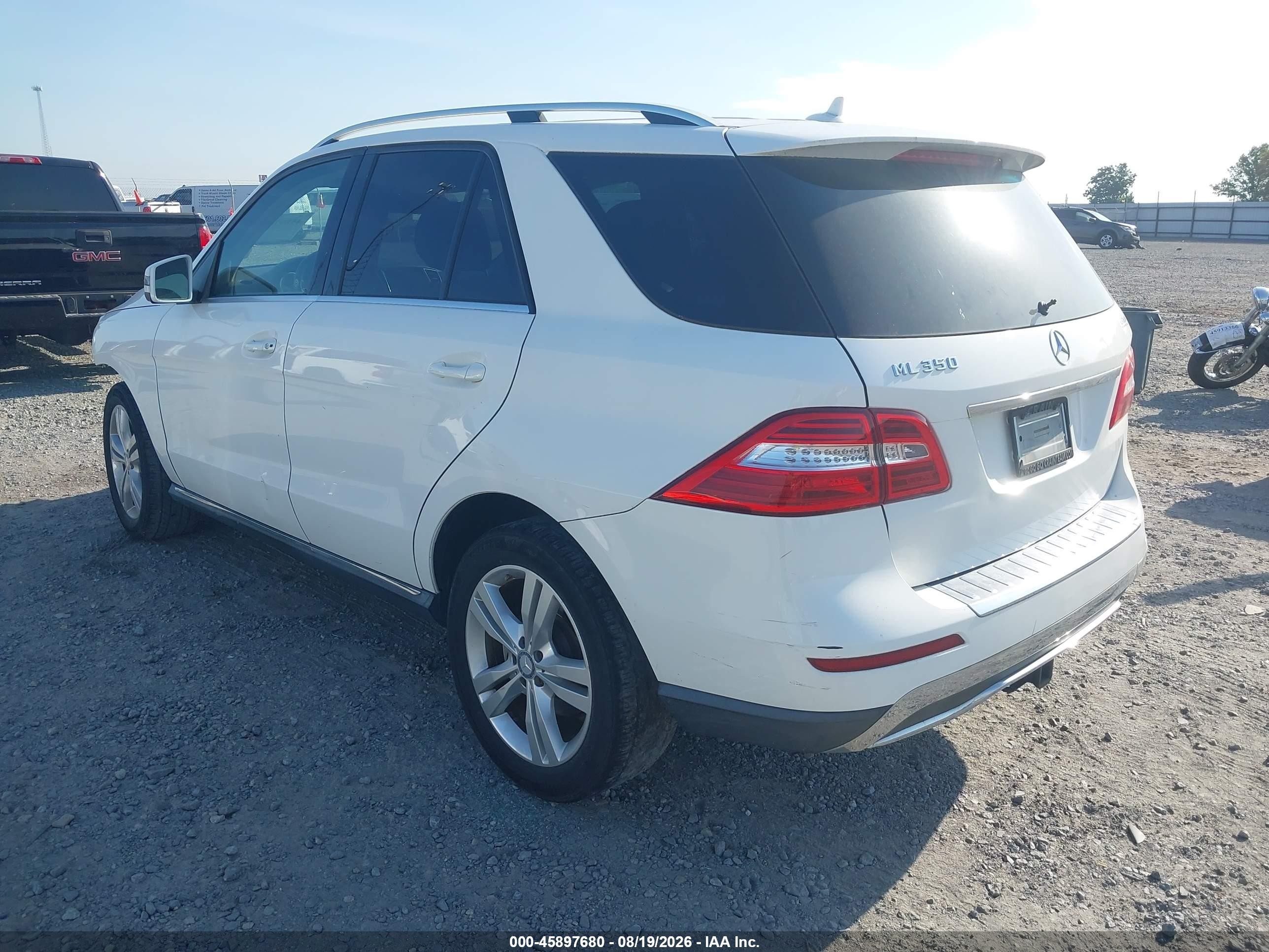 2015 Mercedes-benz Ml 350 White vin: 4JGDA5JB4FA514587