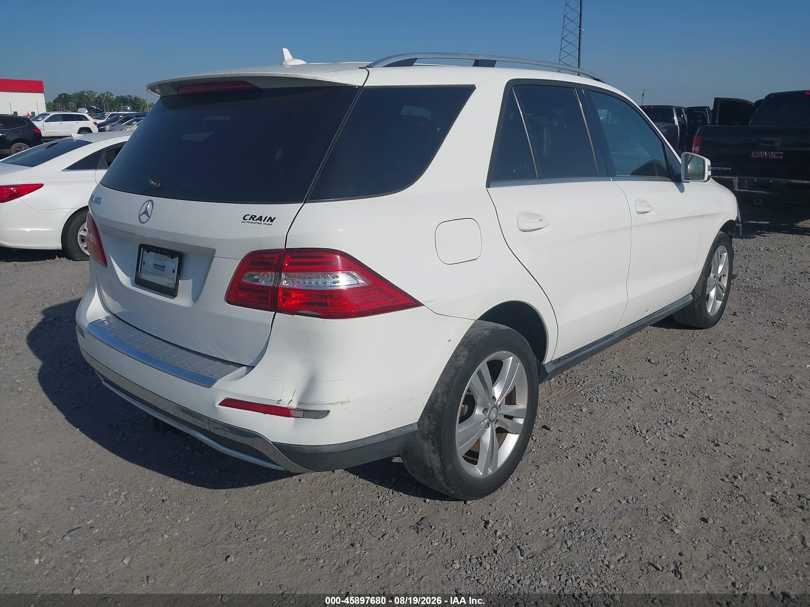 2015 Mercedes-benz Ml 350 White vin: 4JGDA5JB4FA514587