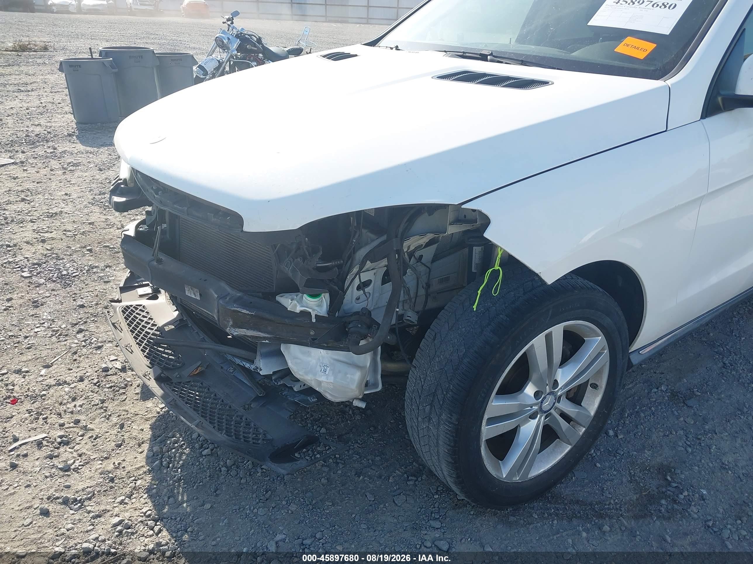 2015 Mercedes-benz Ml 350 White vin: 4JGDA5JB4FA514587