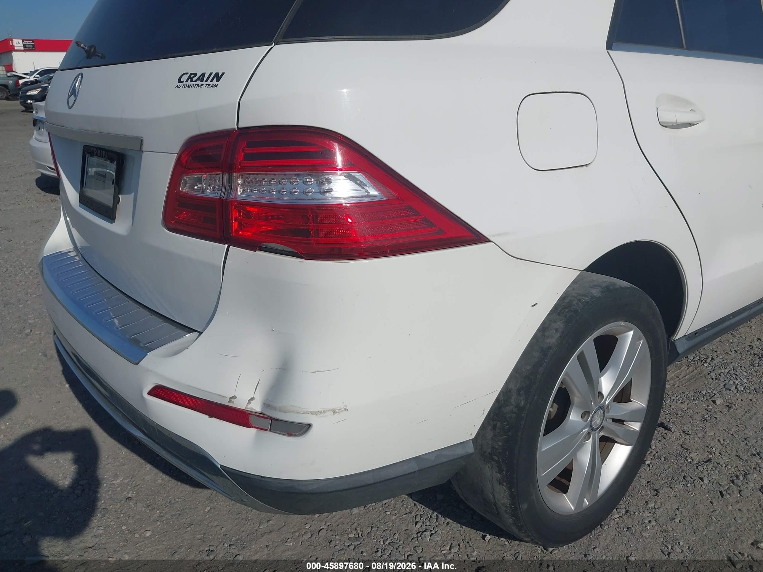 2015 Mercedes-benz Ml 350 White vin: 4JGDA5JB4FA514587