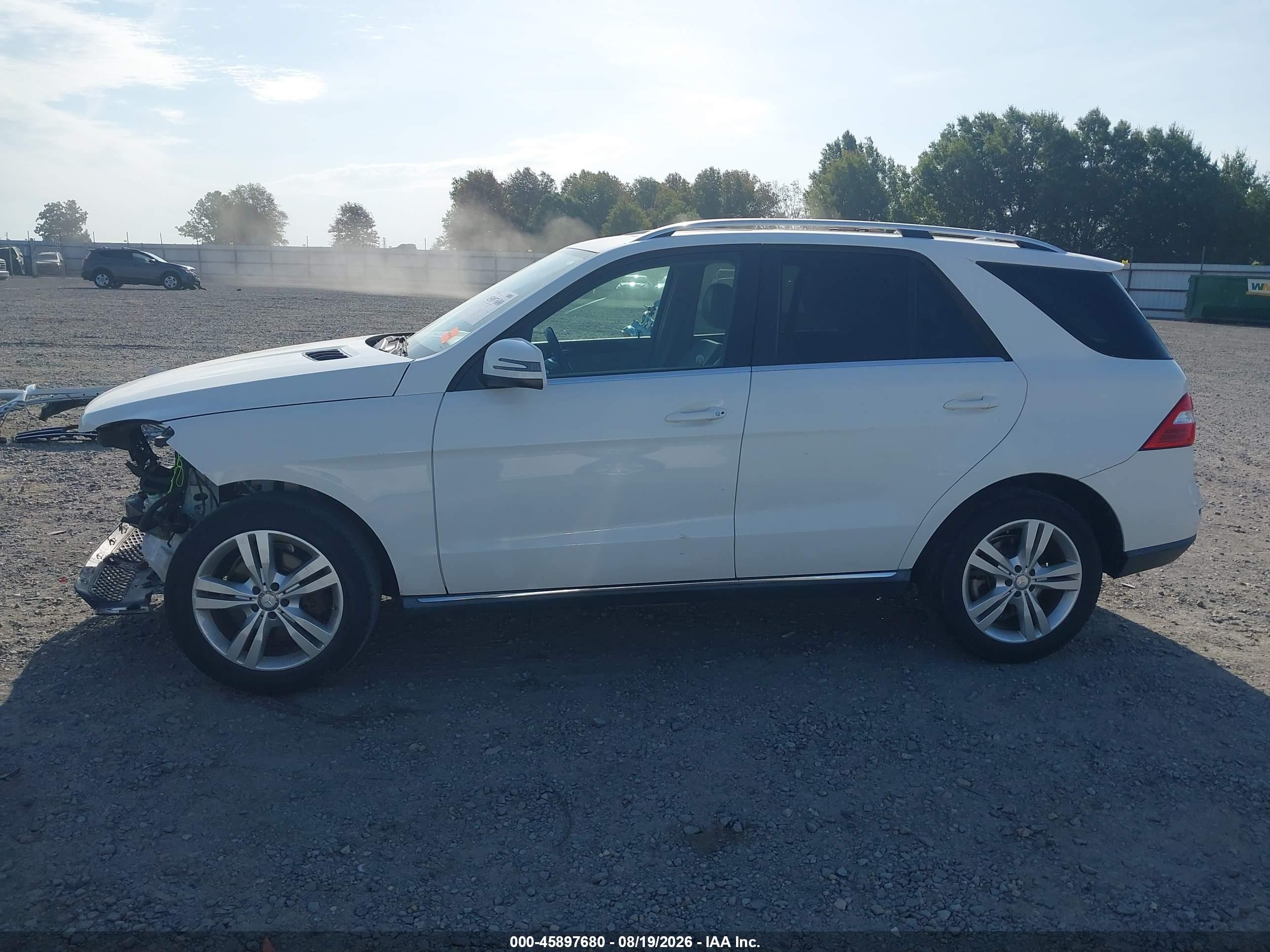 2015 Mercedes-benz Ml 350 White vin: 4JGDA5JB4FA514587
