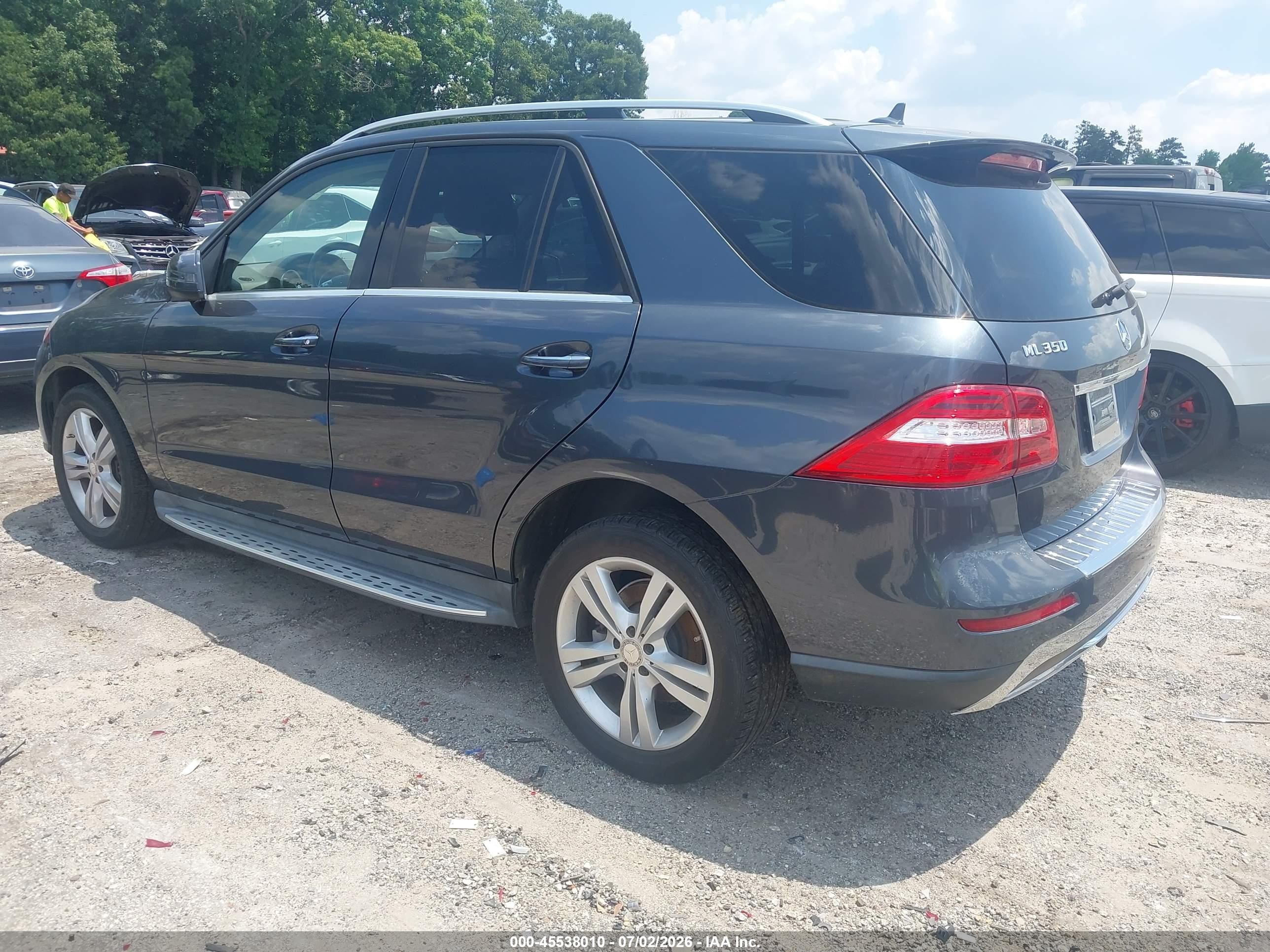 2015 Mercedes-benz Ml 350   Dark Blue vin: 4JGDA5JB4FA535455